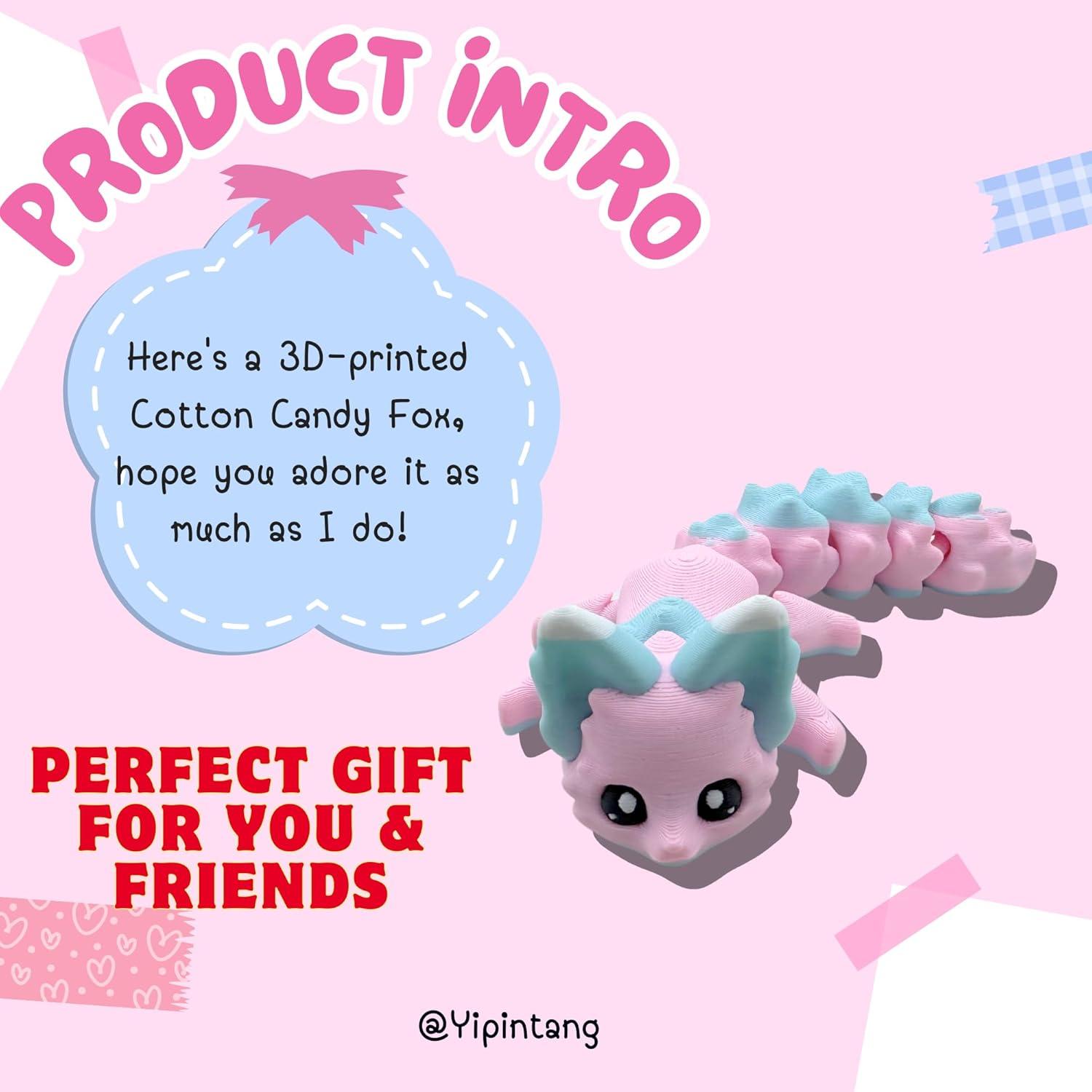 Criatura 3D Flexible Zorro Caramelo Yipintang 20 cm Decoración