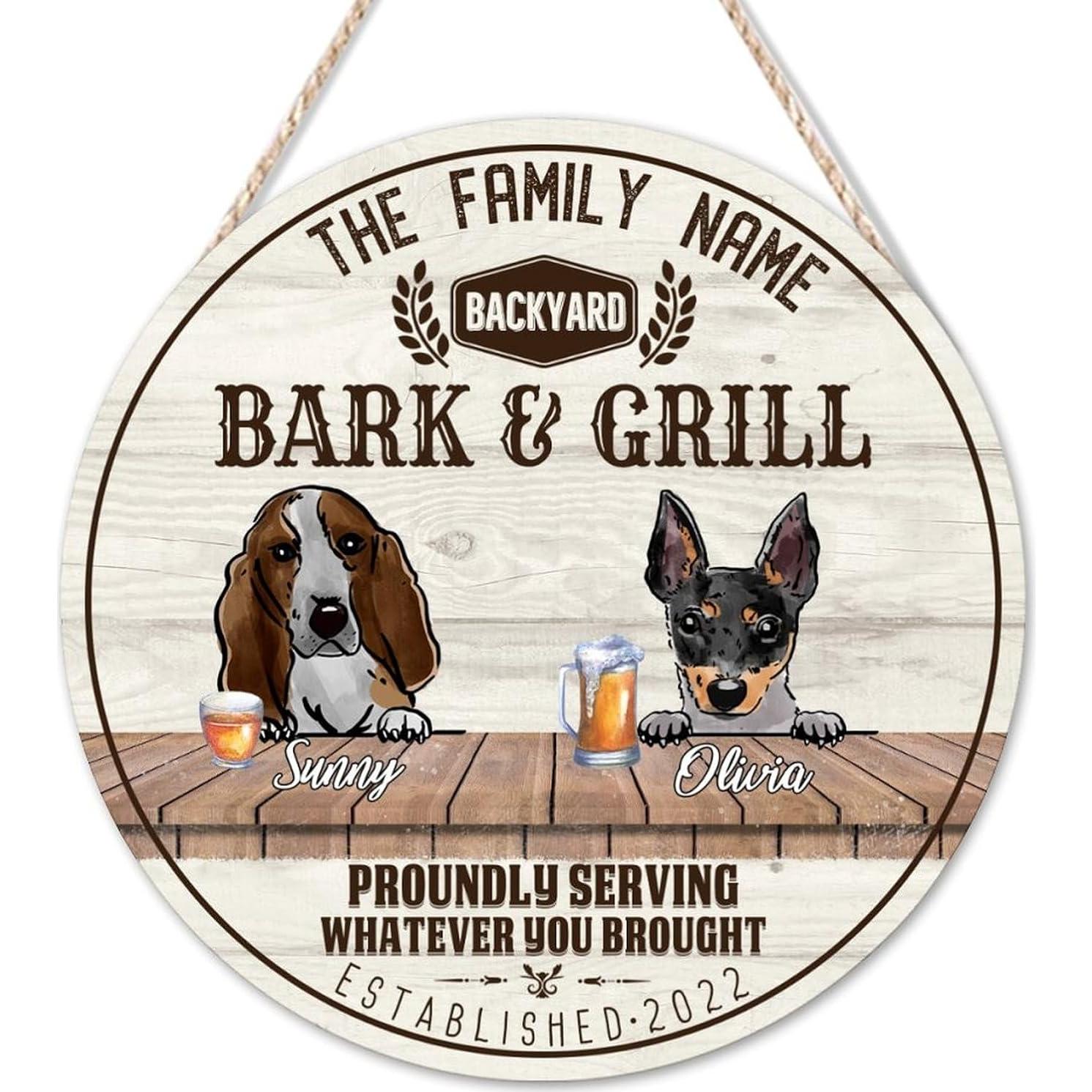 Cartel de Bienvenida Personalizado Madera 30.48cm Arupkeer