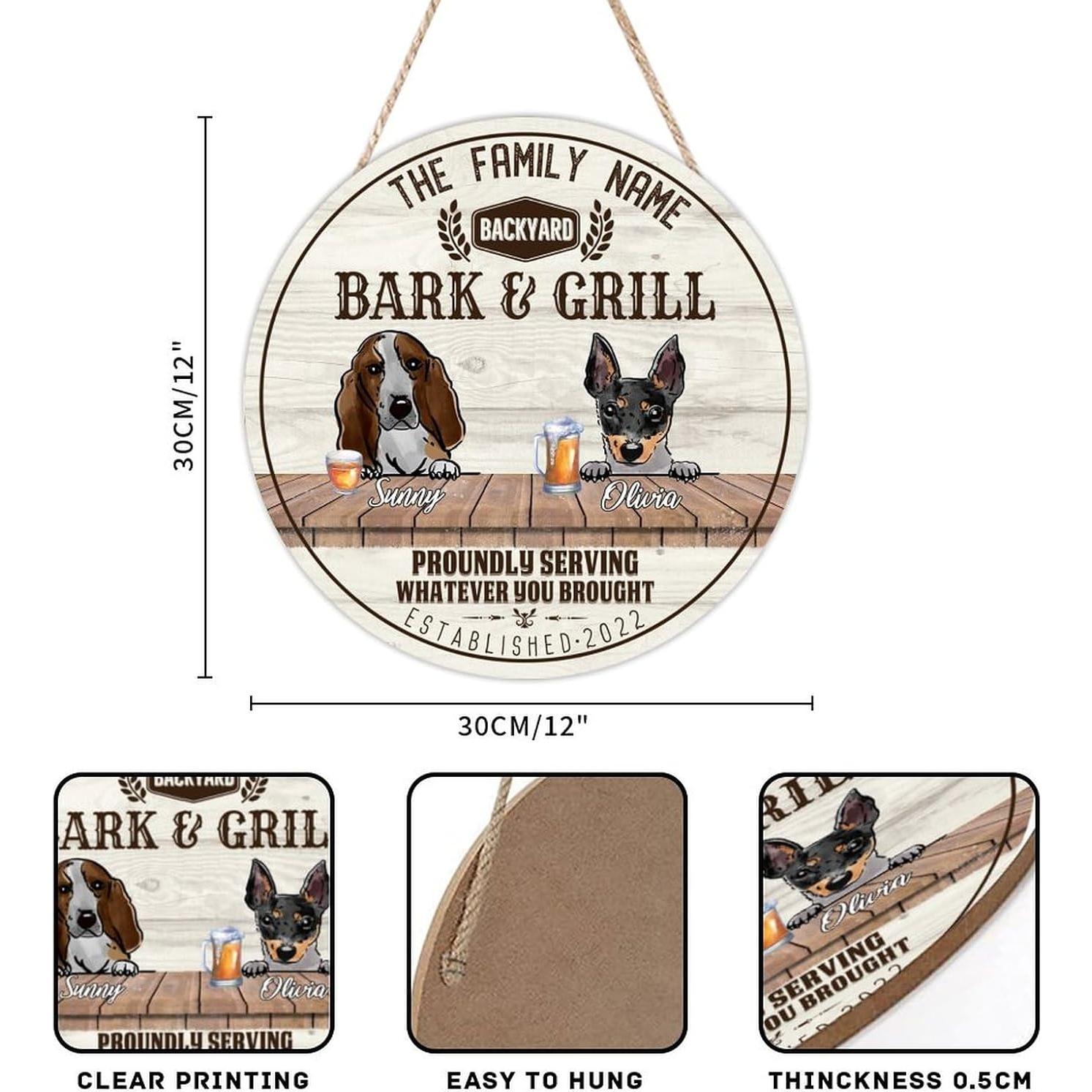 Cartel de Bienvenida Personalizado Madera 30.48cm Arupkeer