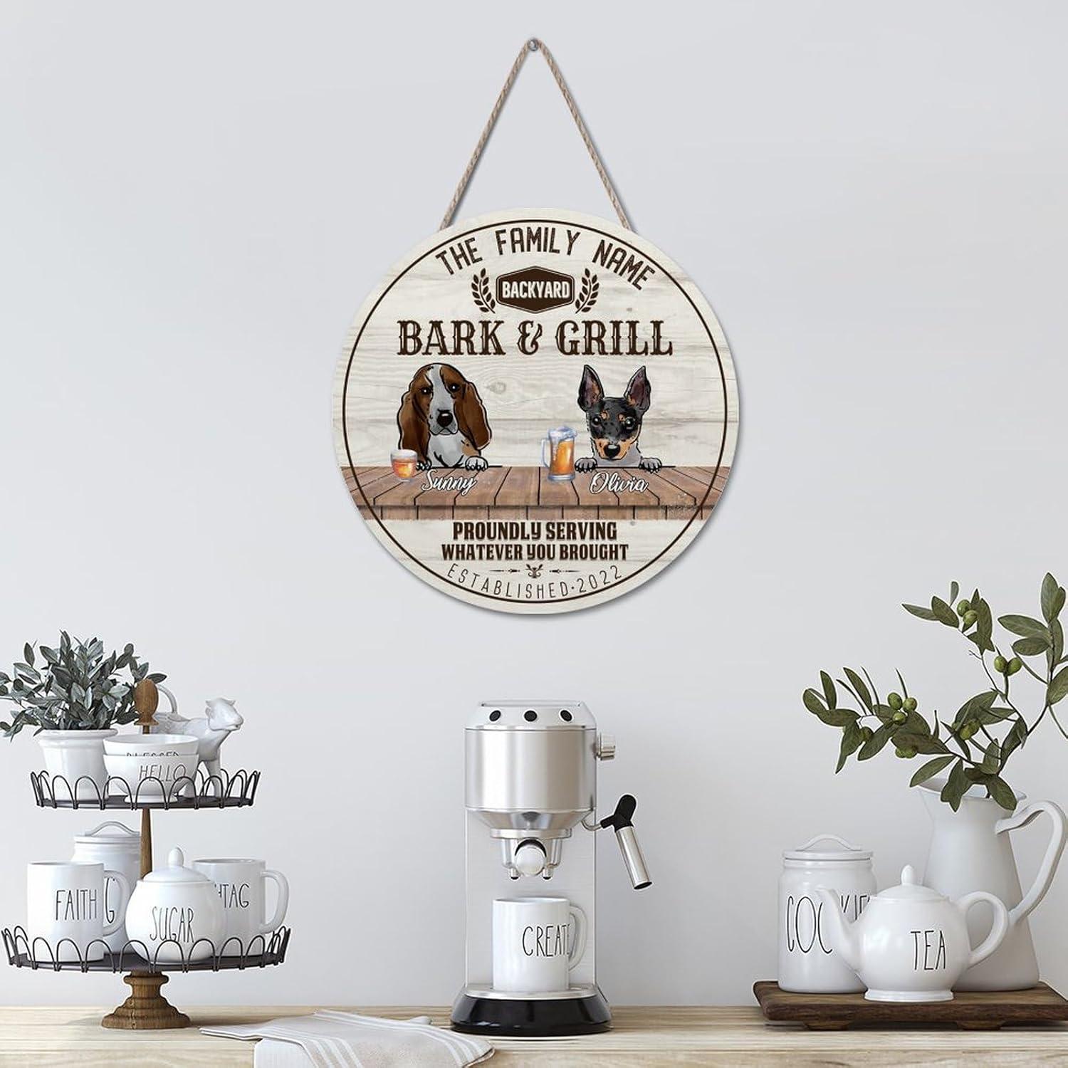 Cartel de Bienvenida Personalizado Madera 30.48cm Arupkeer