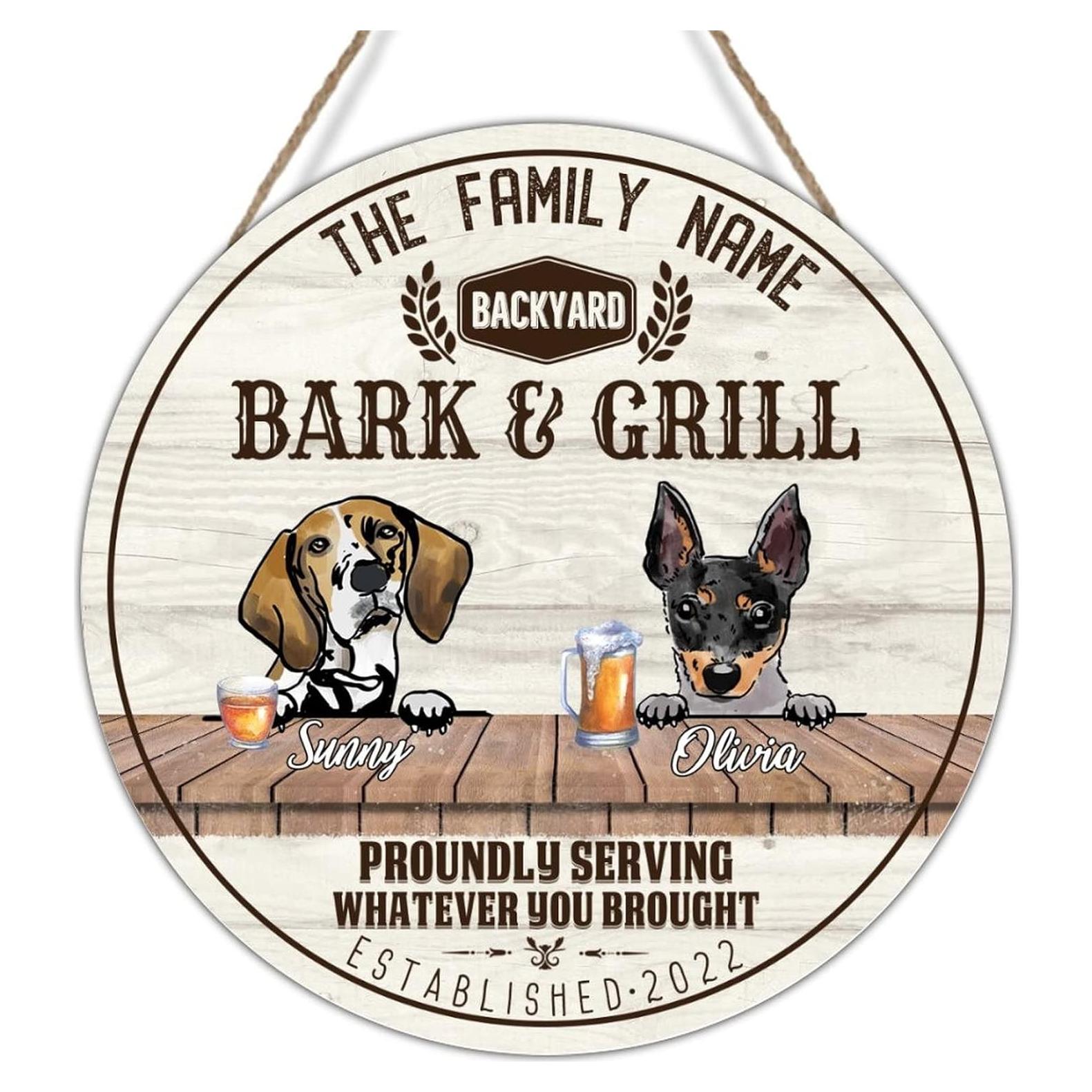 Placa de Madera Personalizada 30x30cm Artois Hound