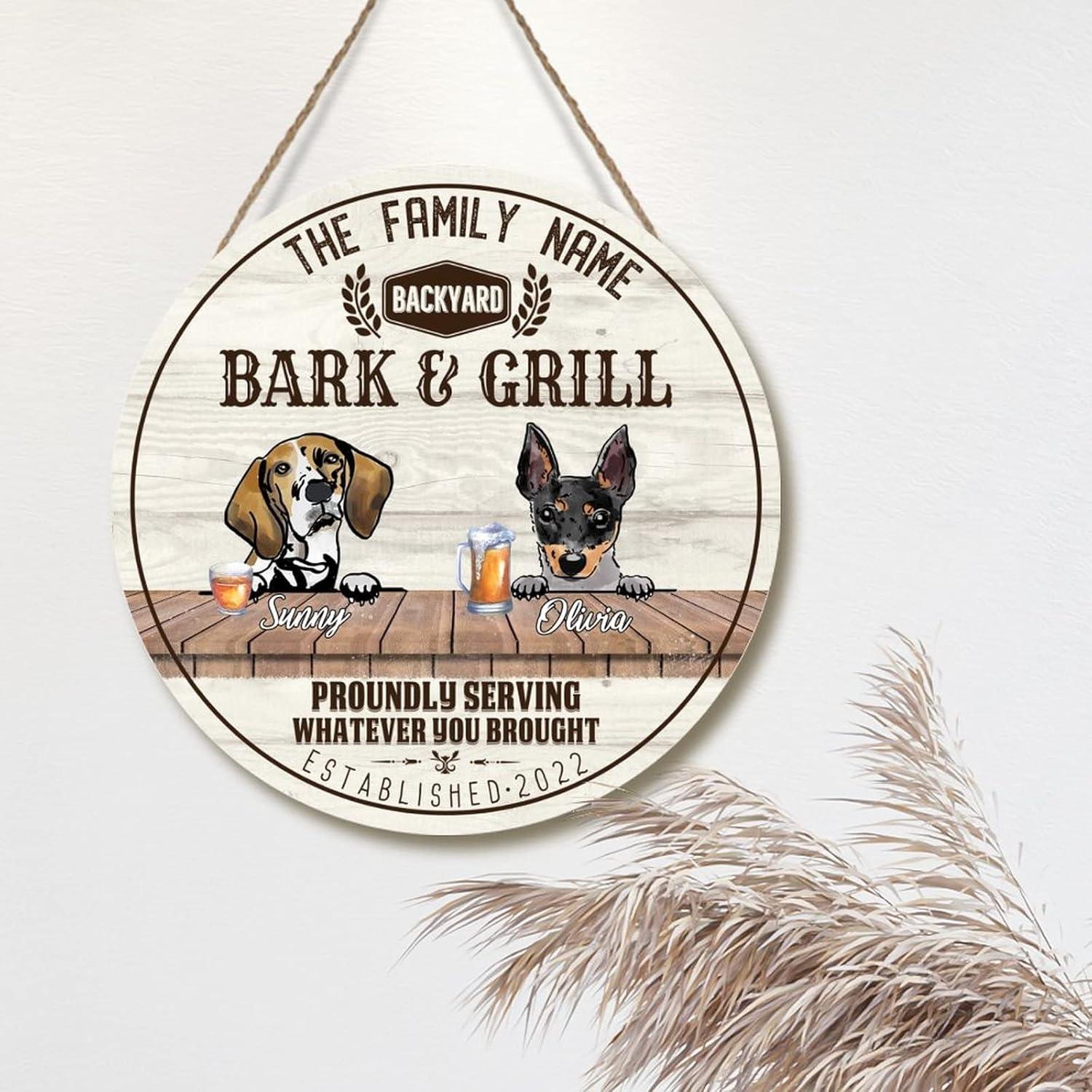 Placa de Madera Personalizada 30x30cm Artois Hound