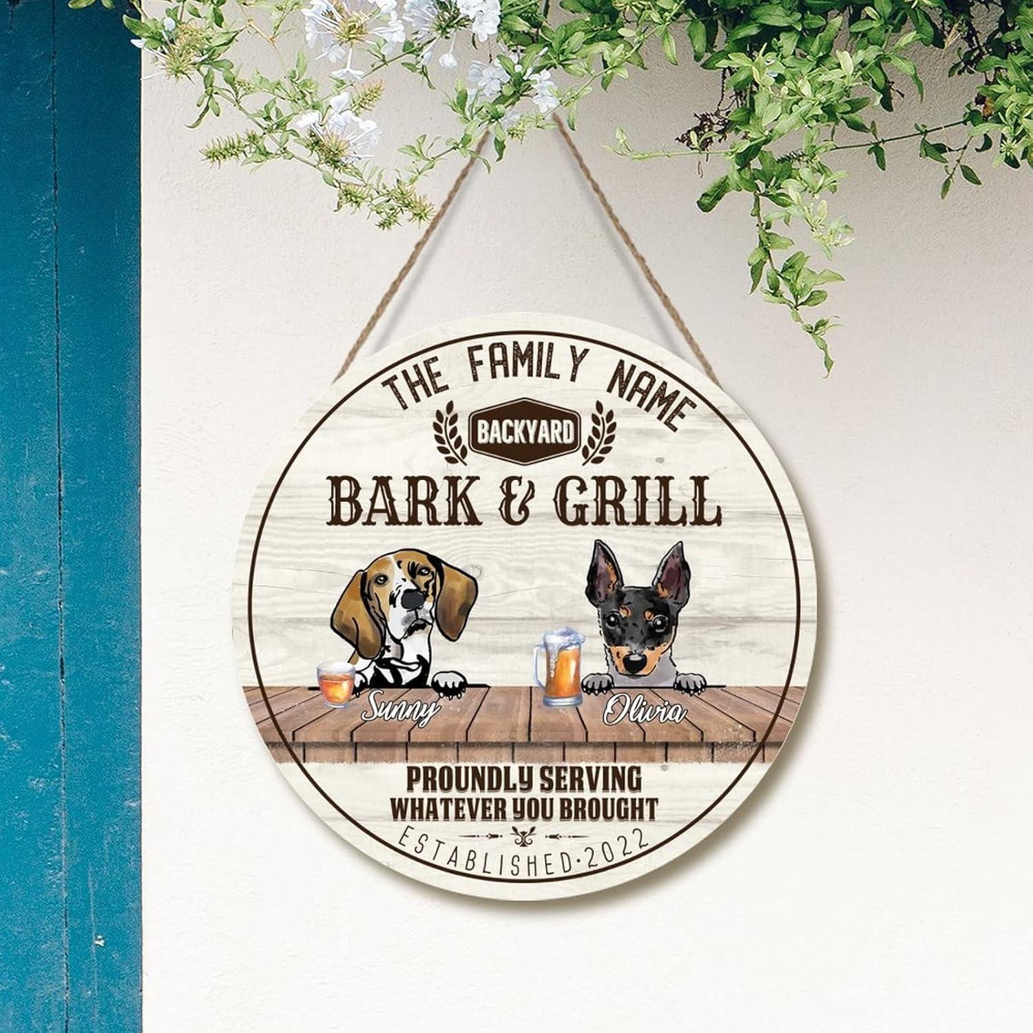 Placa de Madera Personalizada 30x30cm Artois Hound