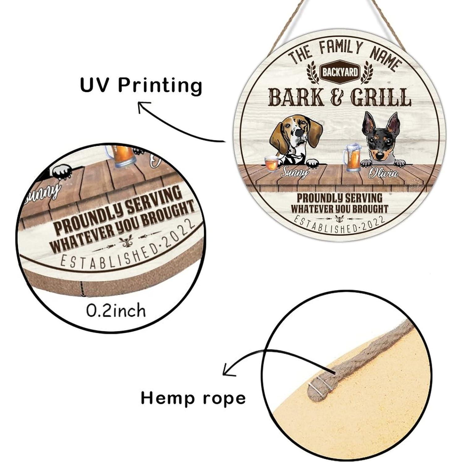 Placa de Madera Personalizada 30x30cm Artois Hound