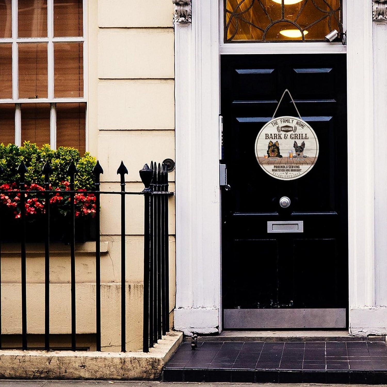 Cartel de Bienvenida Personalizado Madera 30x30cm Arupkeer