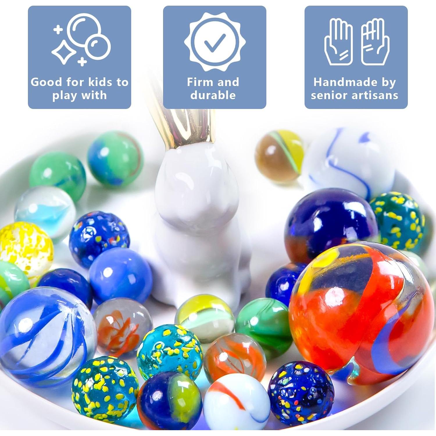 Canicas de Vidrio Shindel 125PCS para Niños - Variados Tamaños