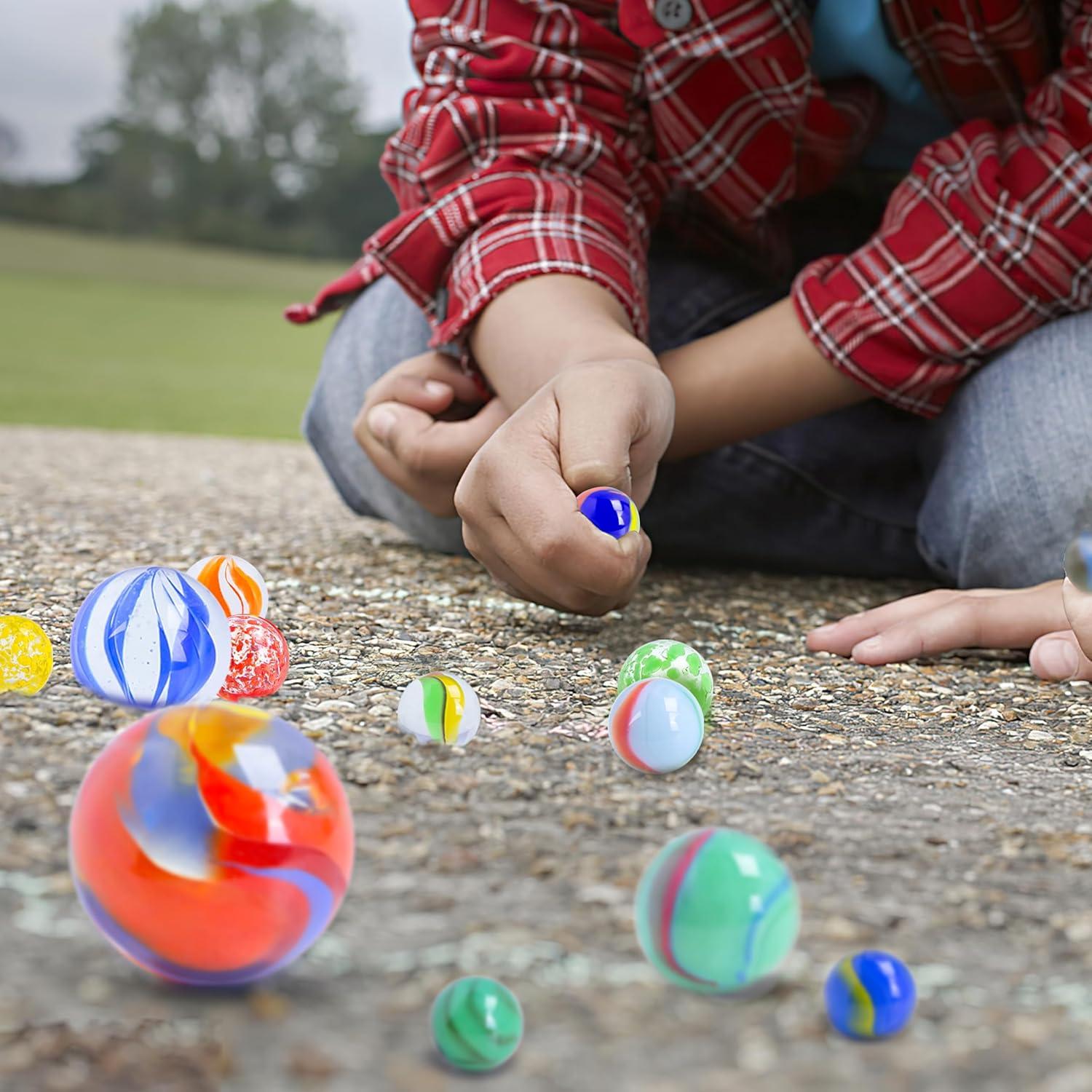 Canicas de Vidrio Shindel 125PCS para Niños - Variados Tamaños