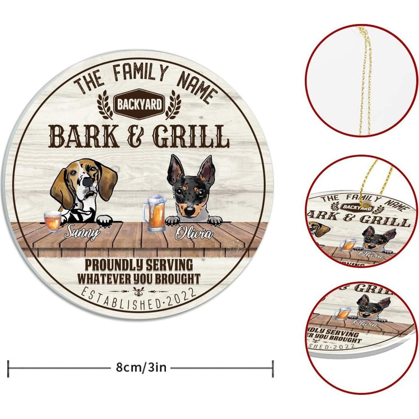 Adorno Acrílico de Navidad SILYHEART Perro Artois 7.62 cm Personalizado