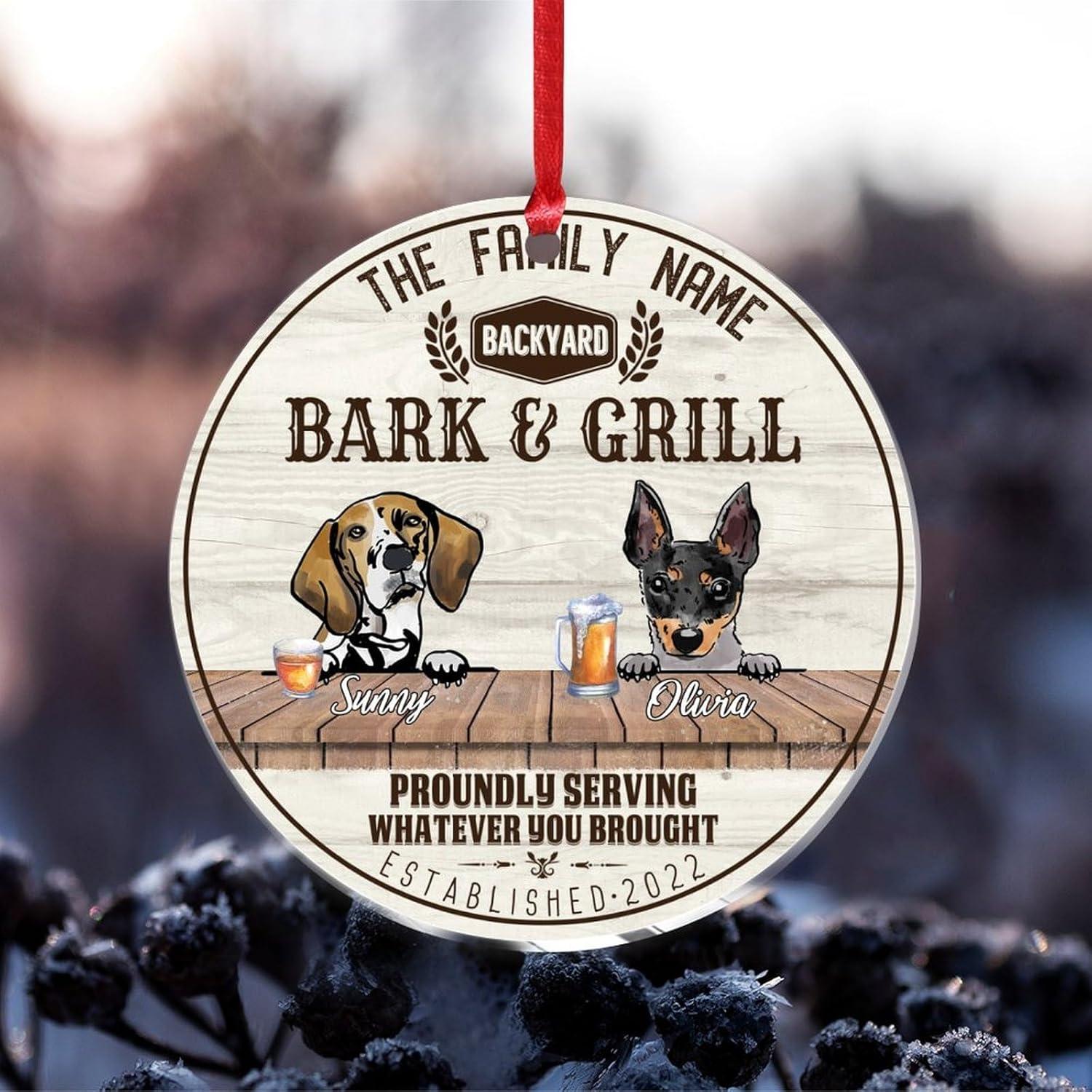 Adorno Acrílico de Navidad SILYHEART Perro Artois 7.62 cm Personalizado