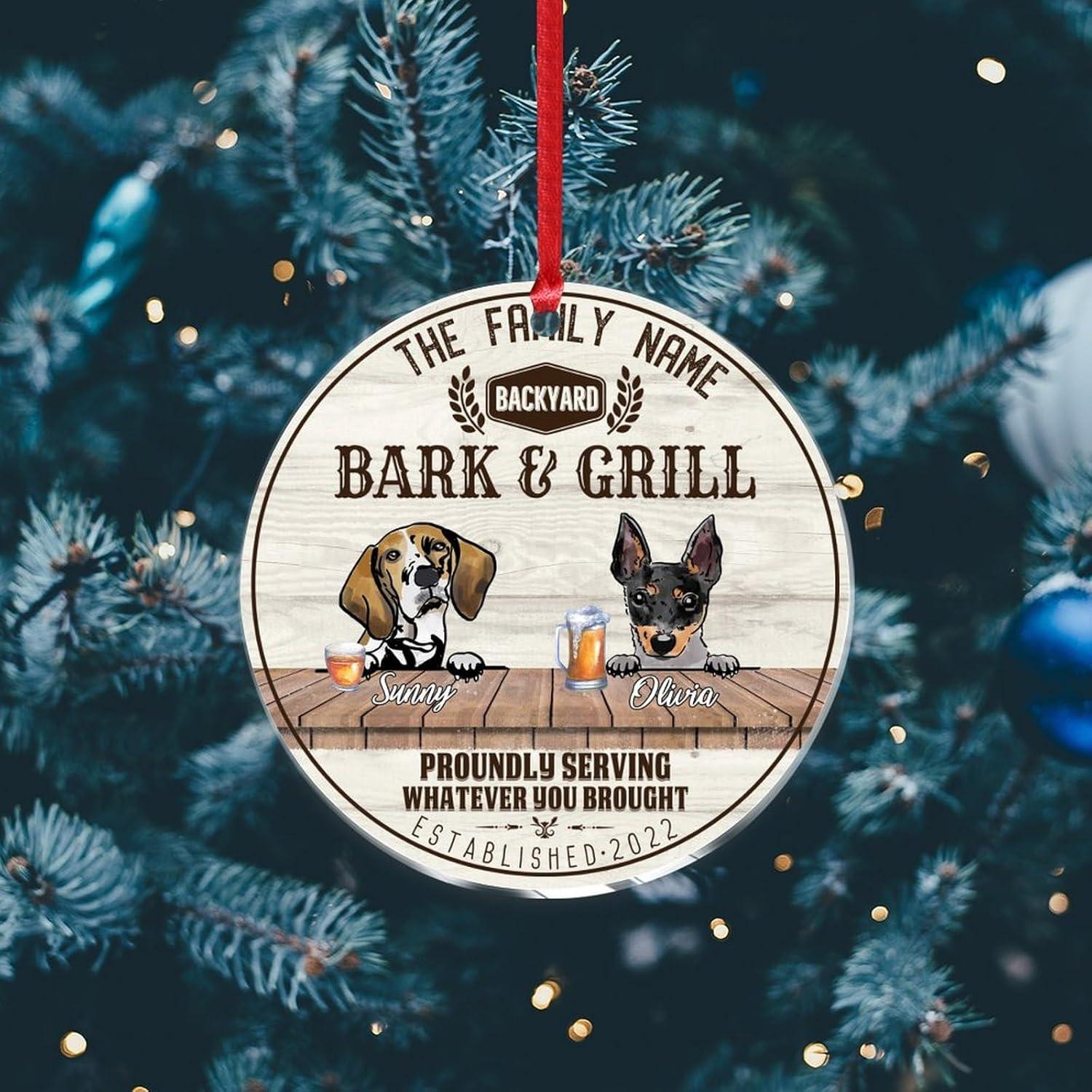 Adorno Acrílico de Navidad SILYHEART Perro Artois 7.62 cm Personalizado