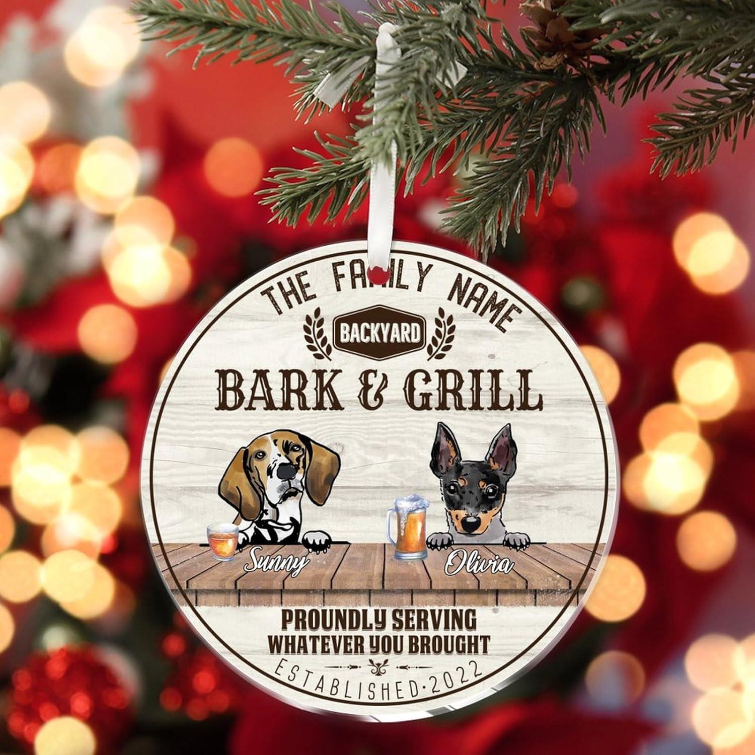 Adorno Acrílico de Navidad SILYHEART Perro Artois 7.62 cm Personalizado