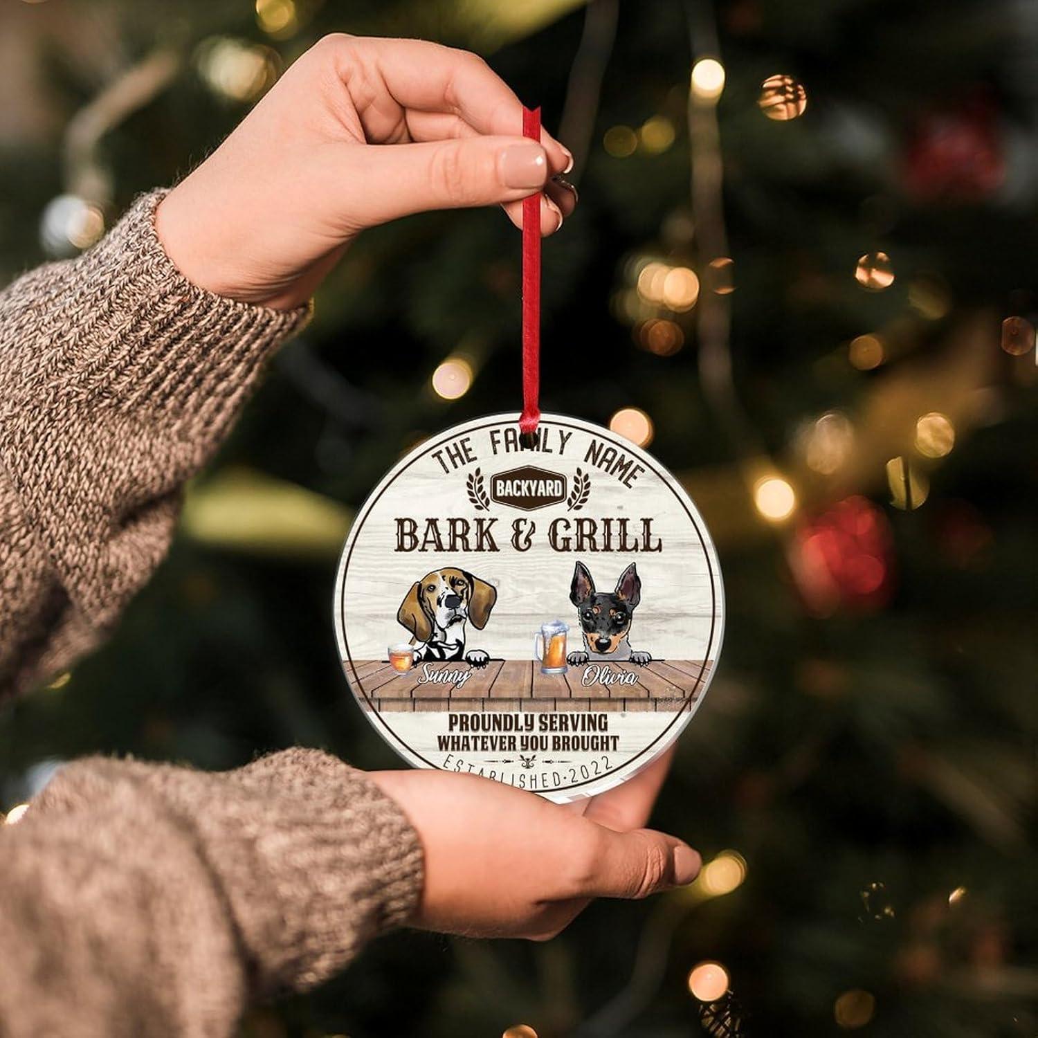 Adorno Acrílico de Navidad SILYHEART Perro Artois 7.62 cm Personalizado