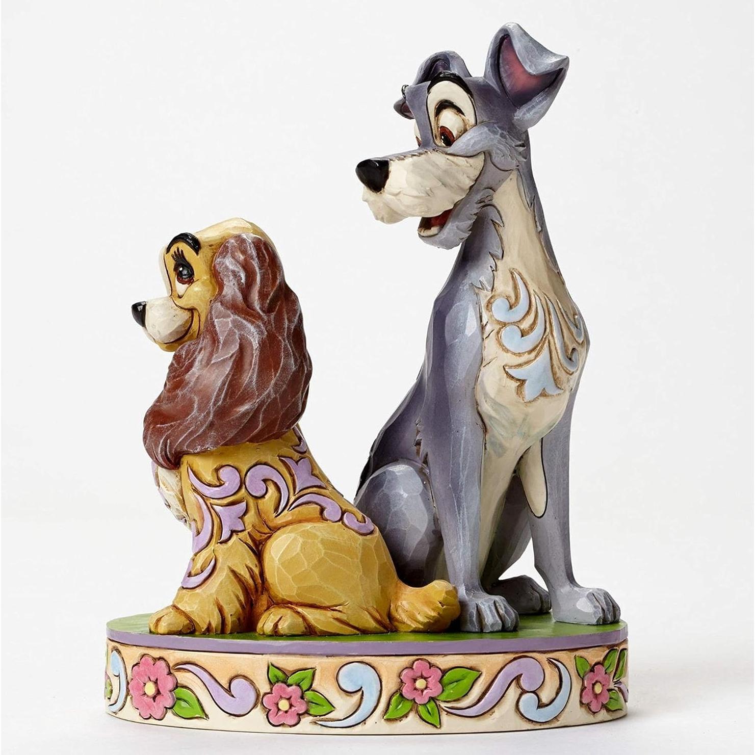 Figura Tradiciones Disney Jim Shore Dama y Vagabundo 16.5 cm