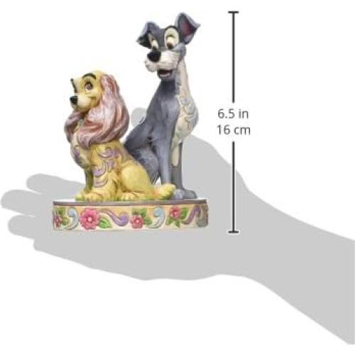 Figura Tradiciones Disney Jim Shore Dama y Vagabundo 16.5 cm