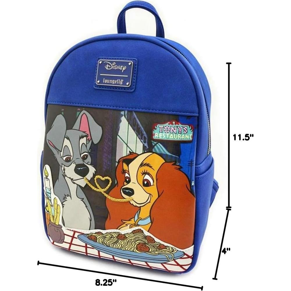 Mini Mochila Loungefly Disney La Dama y el Vagabundo Azul
