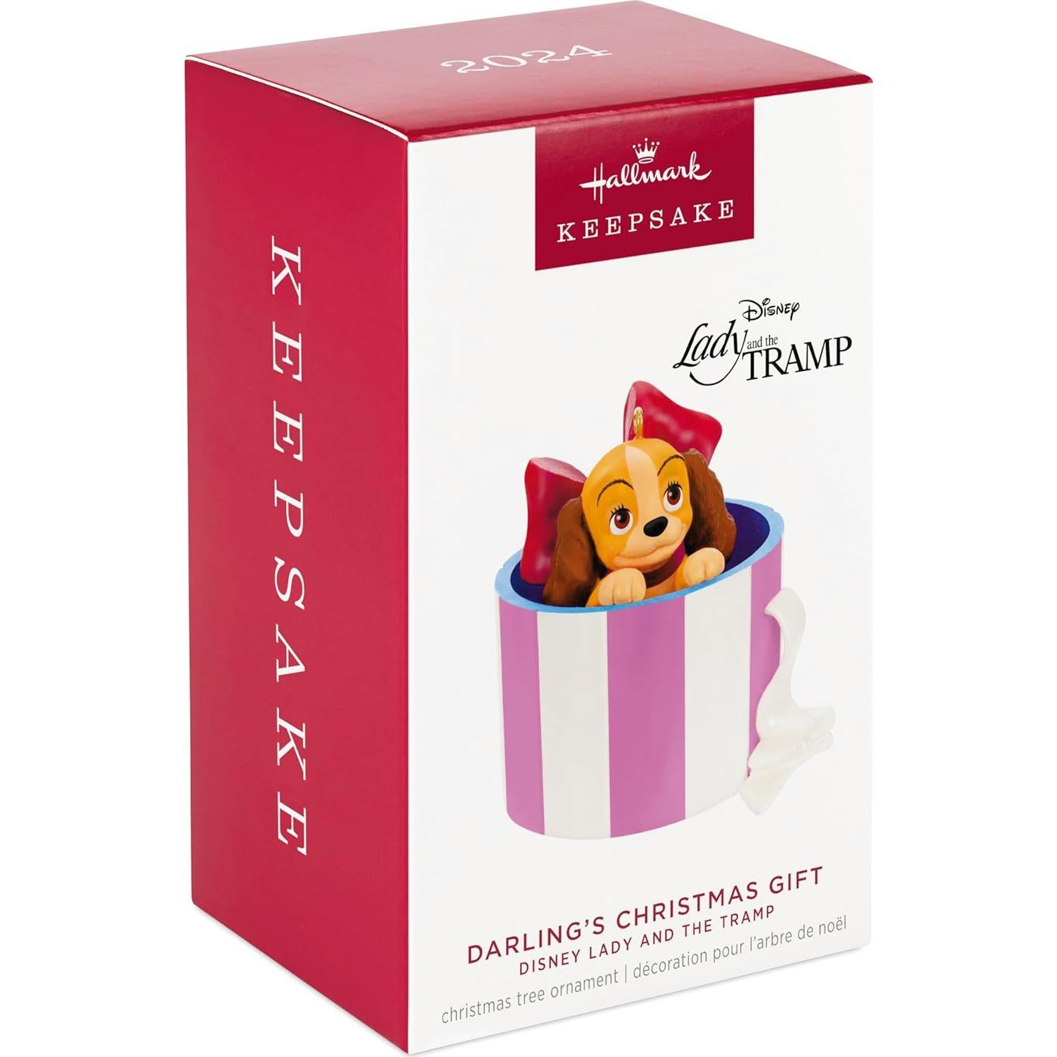 Adorno Navideño Hallmark Keepsake 2024 Disney La Dama y el Vagabundo