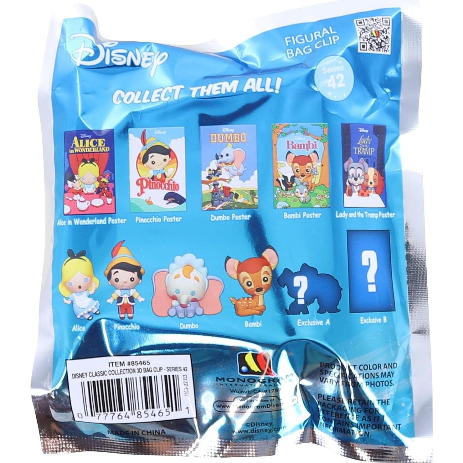 Bolsa Sorpresa Disney Clásicos 3D Monogram - Dumbo, Alicia, Pinocho