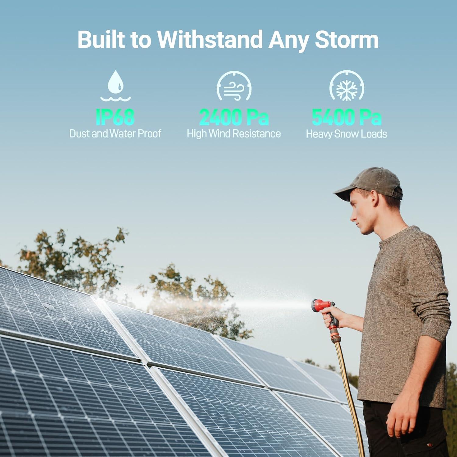 Panel Solar Bifacial HQST 100W 12V Alta Eficiencia 25%