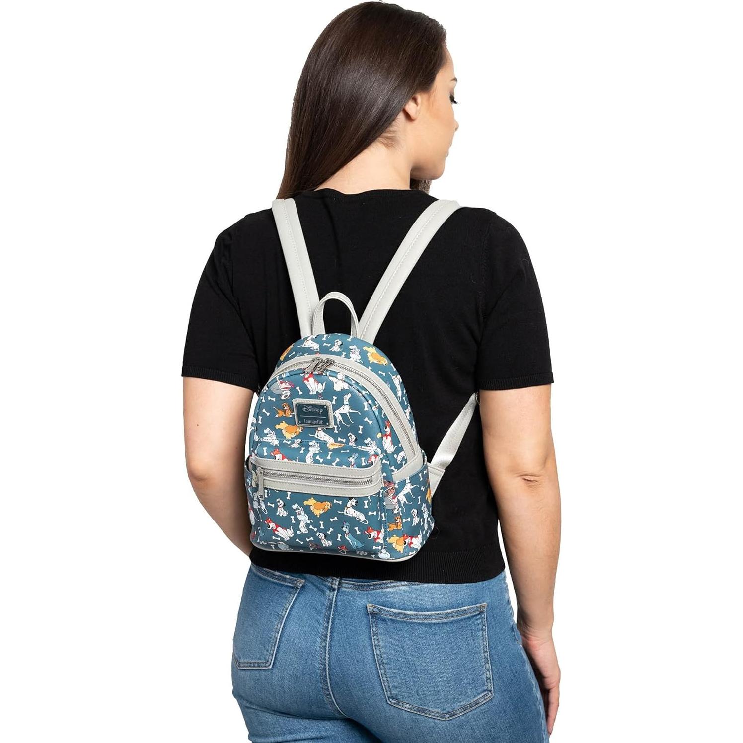 Mini Mochila Loungefly Perros de Disney Estampado Completo