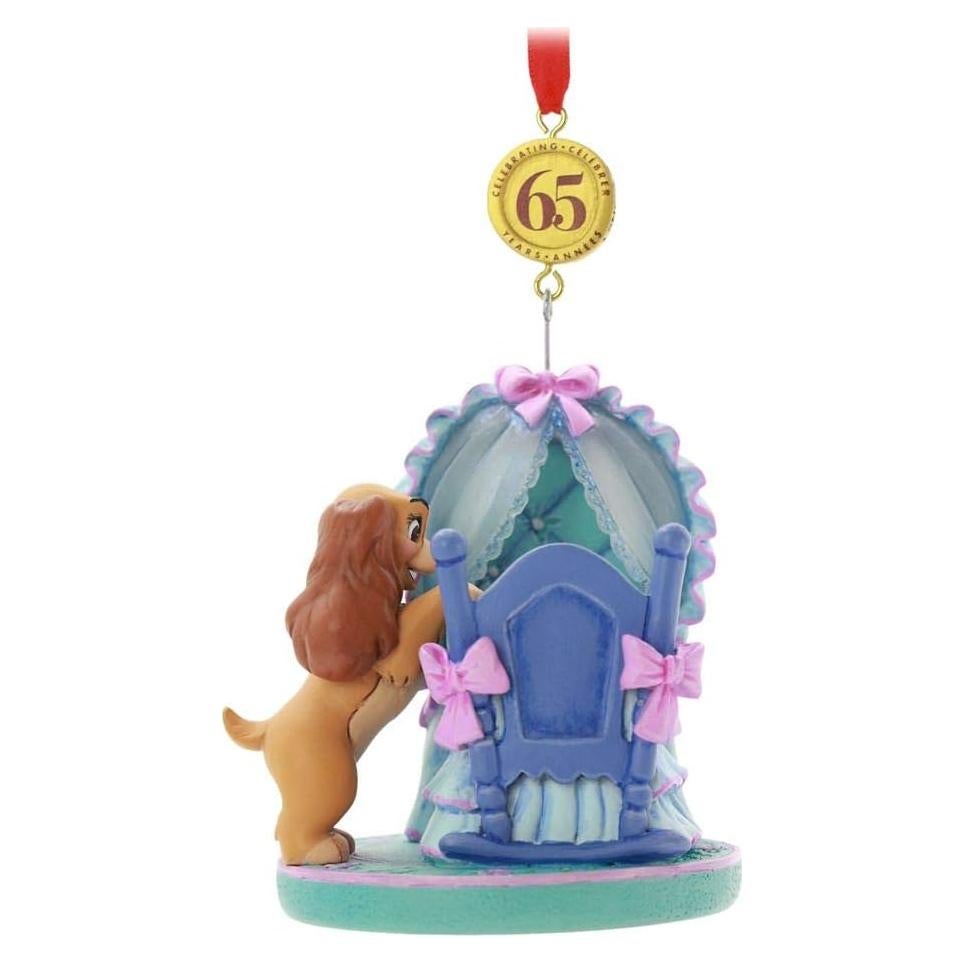 Adorno 65 Aniversario Lady y el Vagabundo Disney 7.62 cm