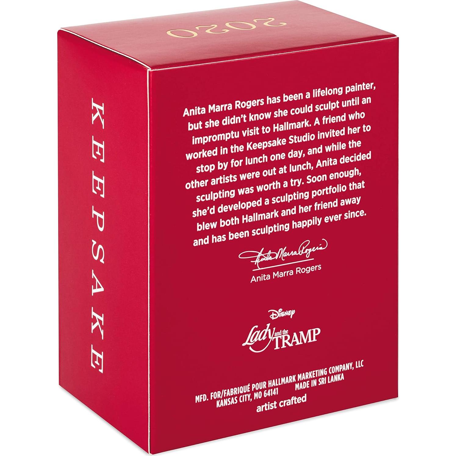 Adorno Navideño Hallmark Keepsake 2020 La Dama y el Vagabundo