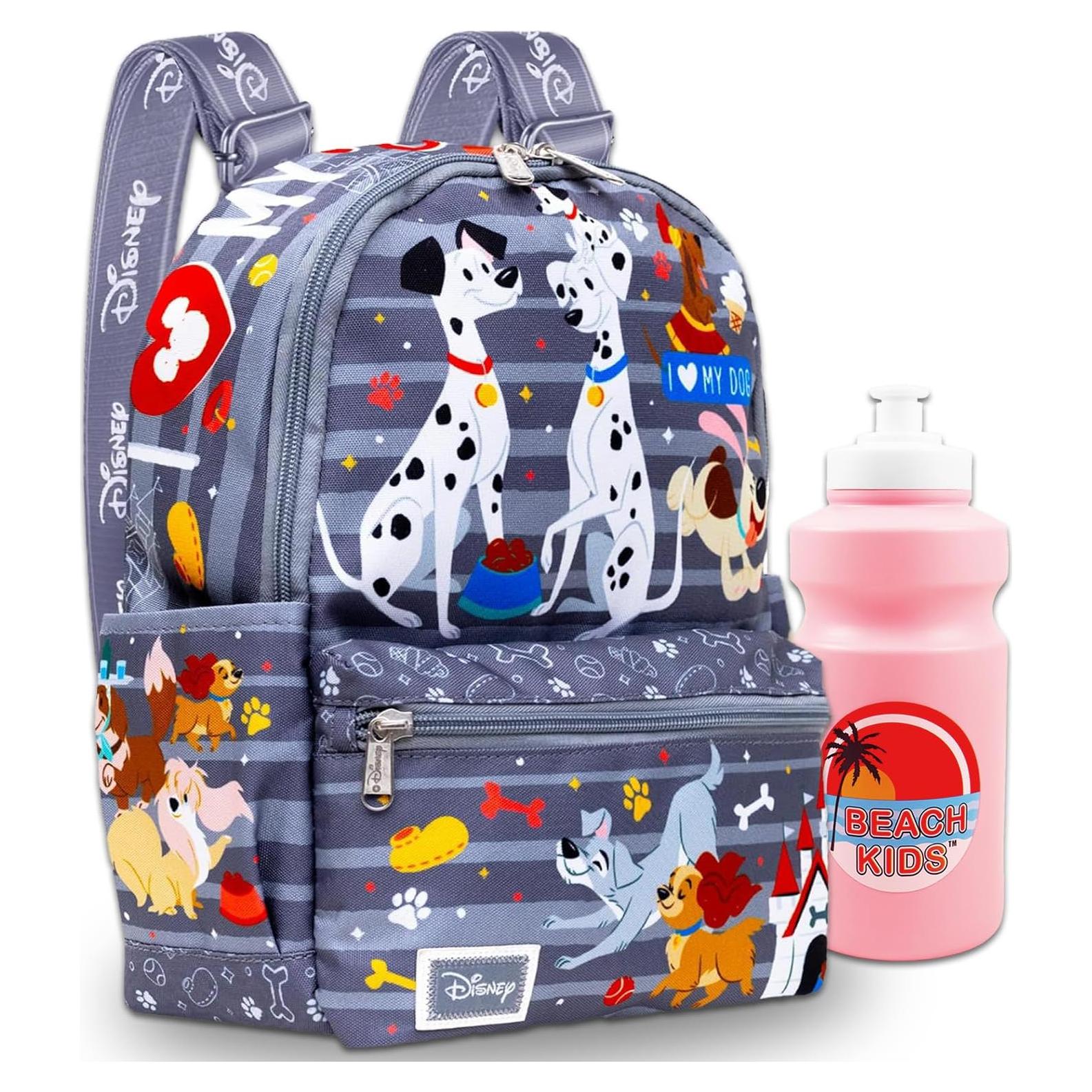 Mochila Mini de Perros Disney 33 cm con Botella de Agua