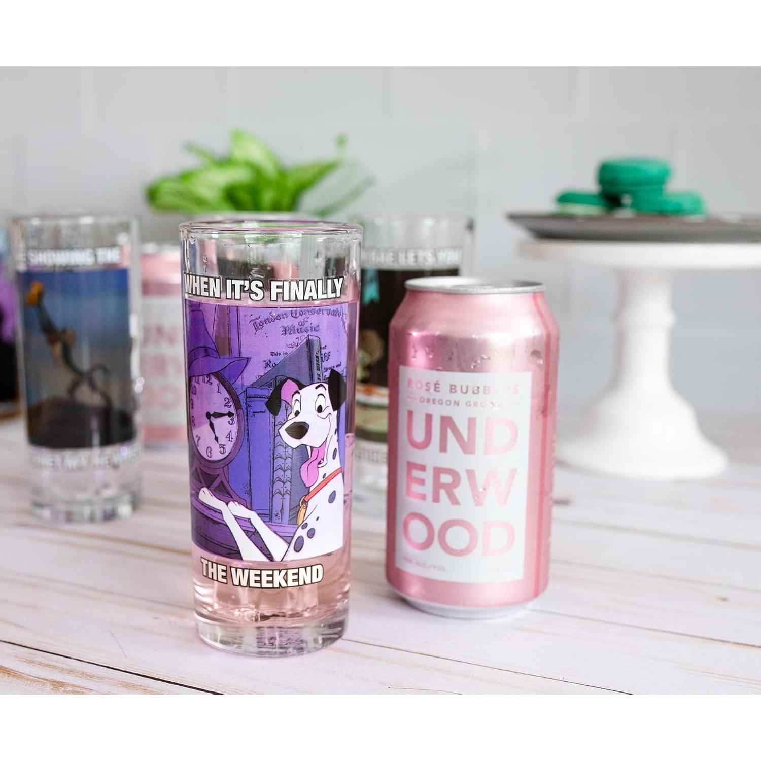 Conjunto de 4 Vasos Tumbler Disney Silver Buffalo 295 ml