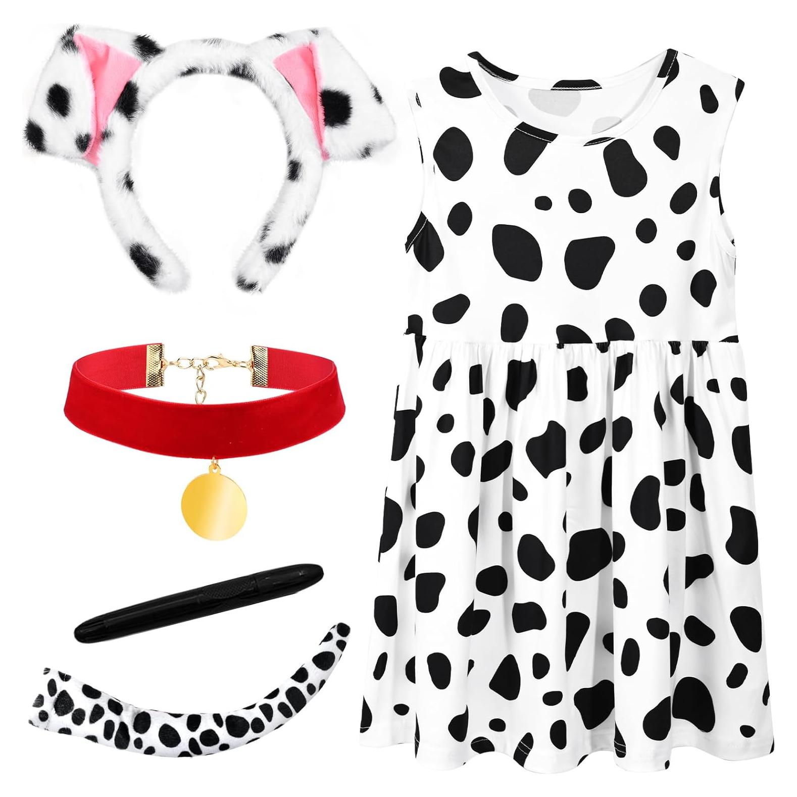Disfraz de Dálmata para Niñas Kuscul - Vestido, Diadema y Cola