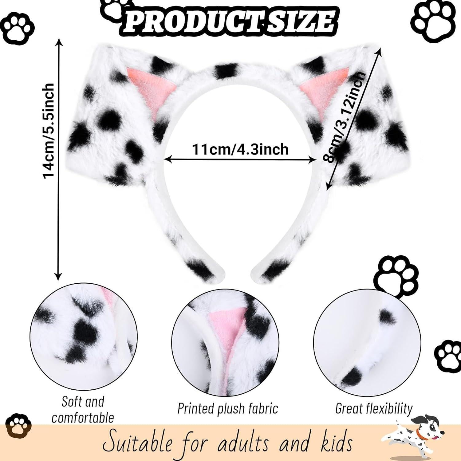 Disfraz de Dálmata para Niñas Kuscul - Vestido, Diadema y Cola