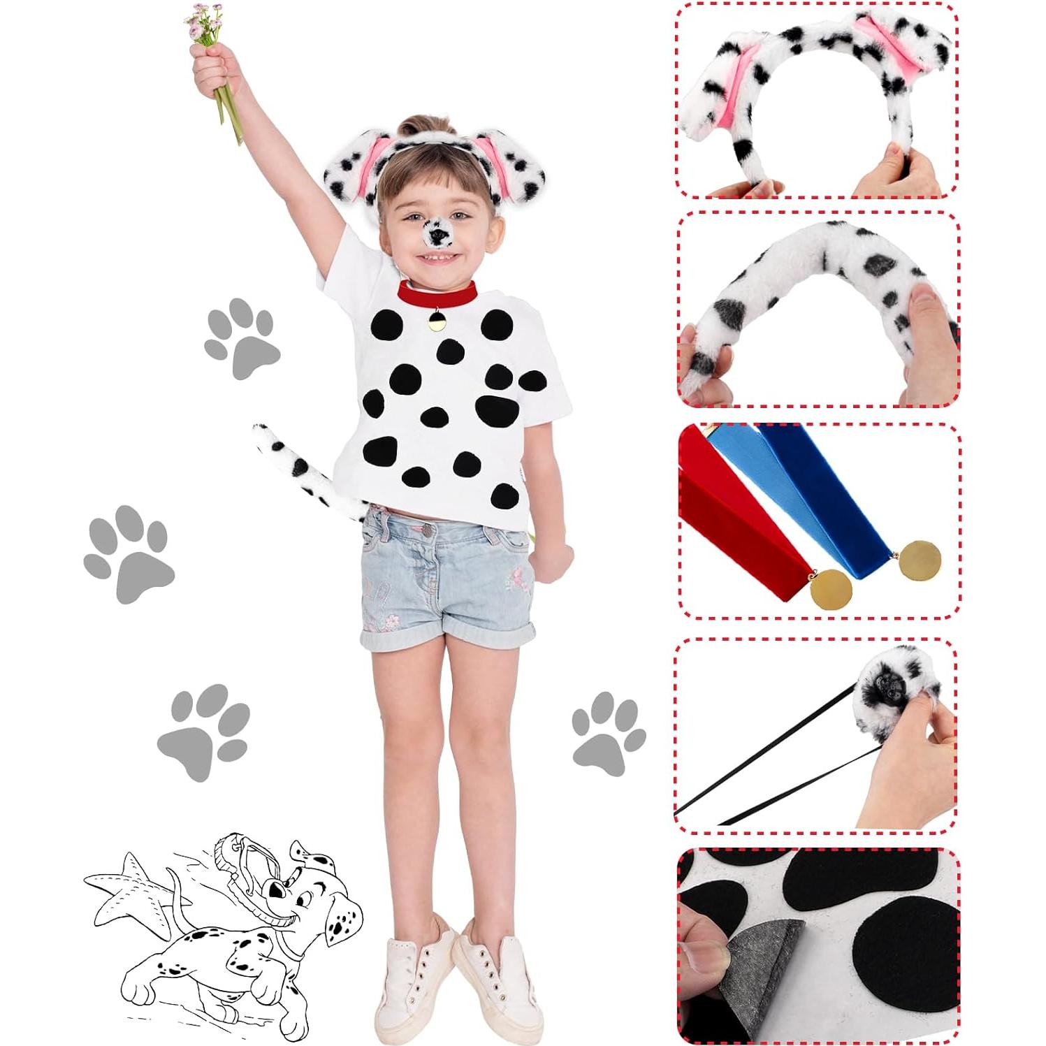 Conjunto Disfraz Dálmata 10 Piezas NinkyNonk para Niños