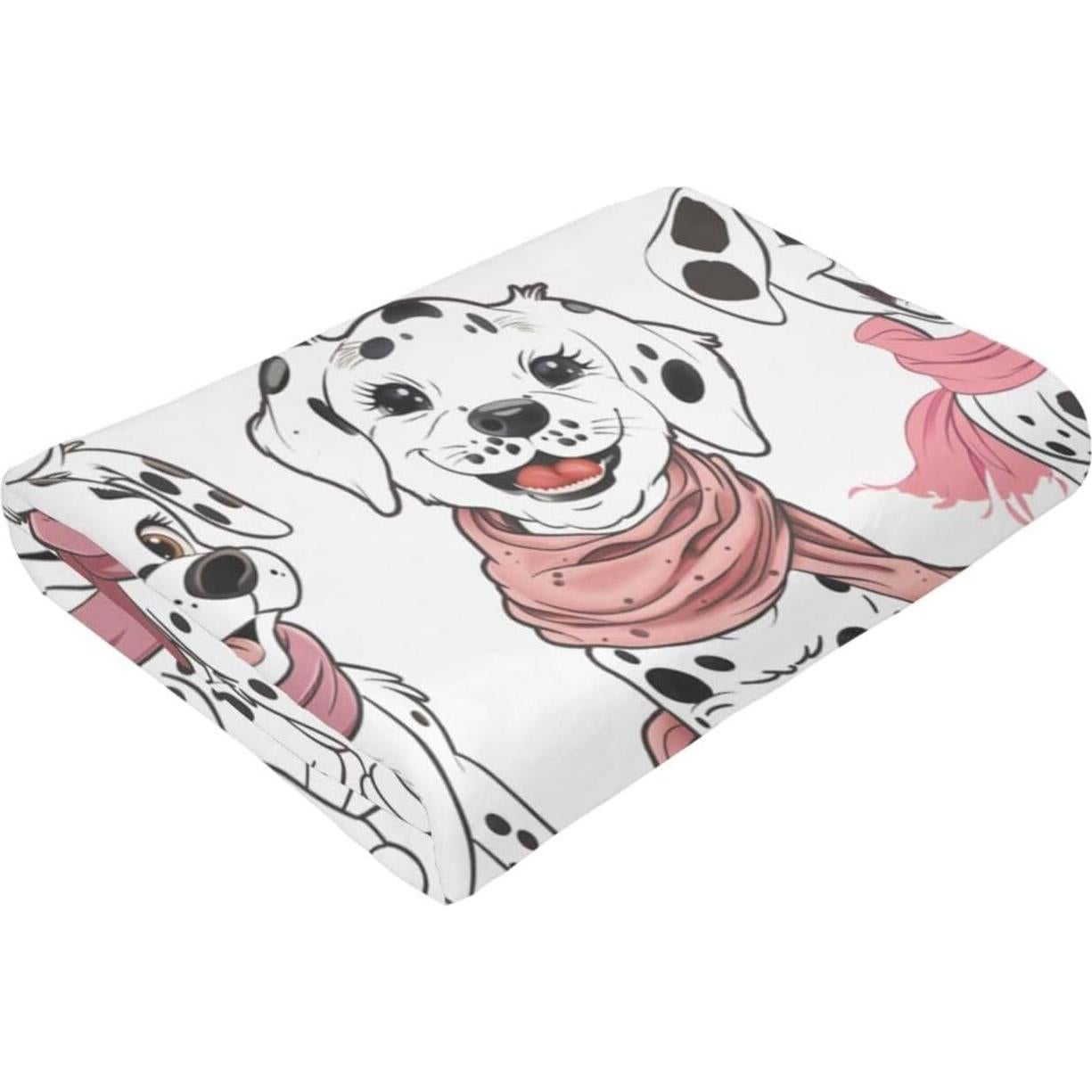 Manta de Franela Fuzawet Dálmata 101.6x127 cm Suave y Ligera