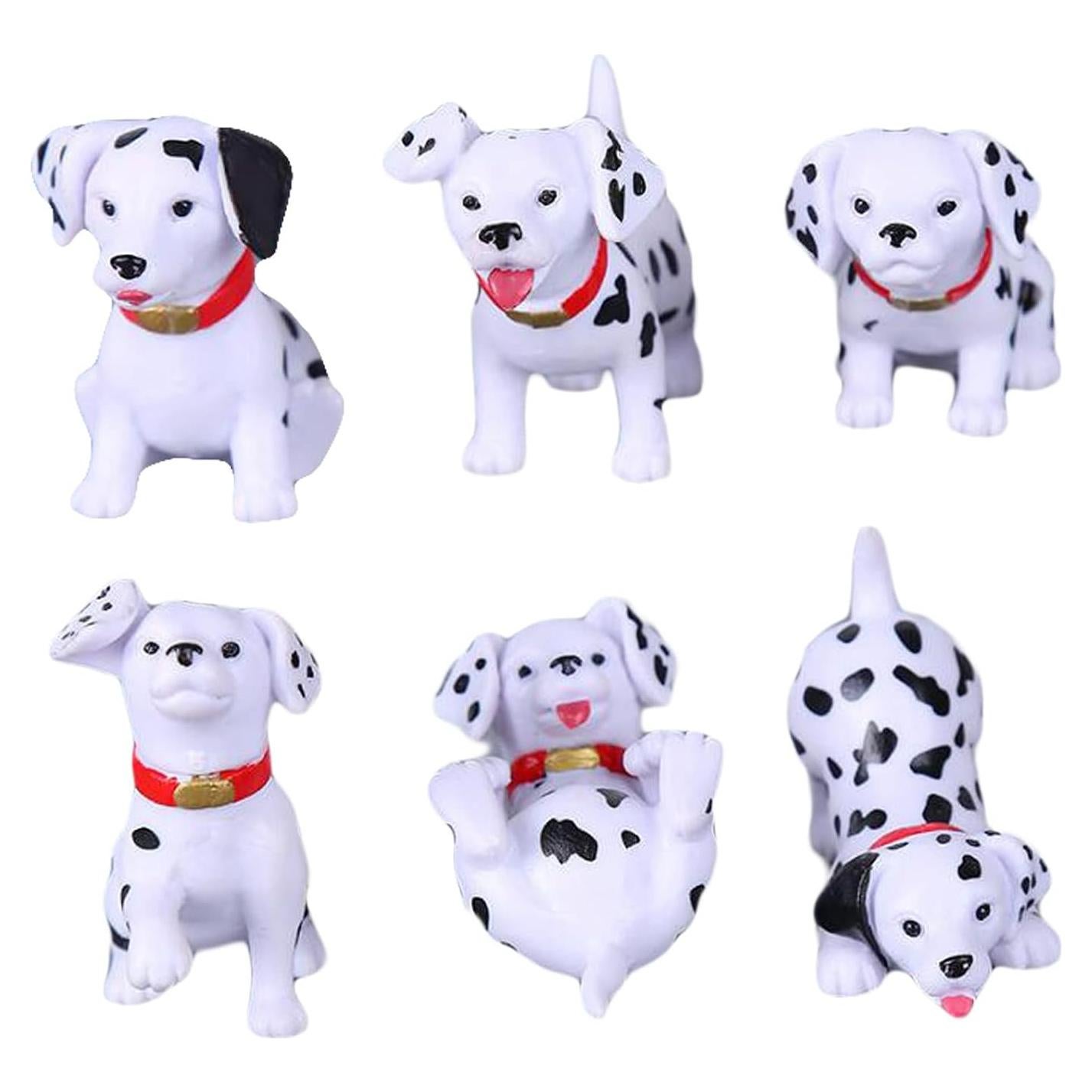 Miniaturas de Animales Dálmata 6 Pcs STUDYY para Decoración