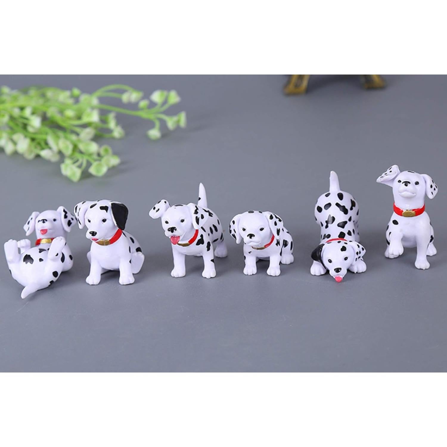 Miniaturas de Animales Dálmata 6 Pcs STUDYY para Decoración