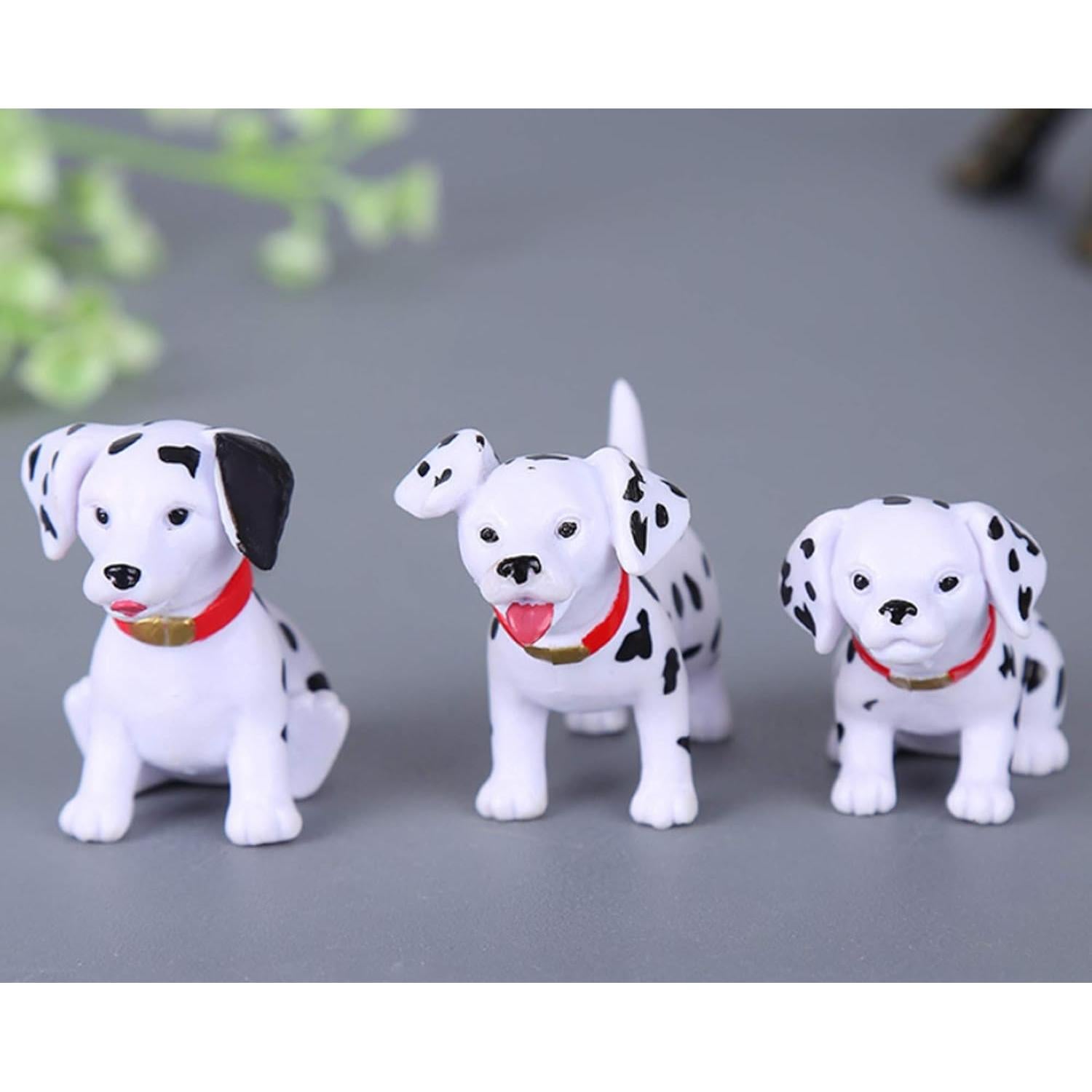 Miniaturas de Animales Dálmata 6 Pcs STUDYY para Decoración