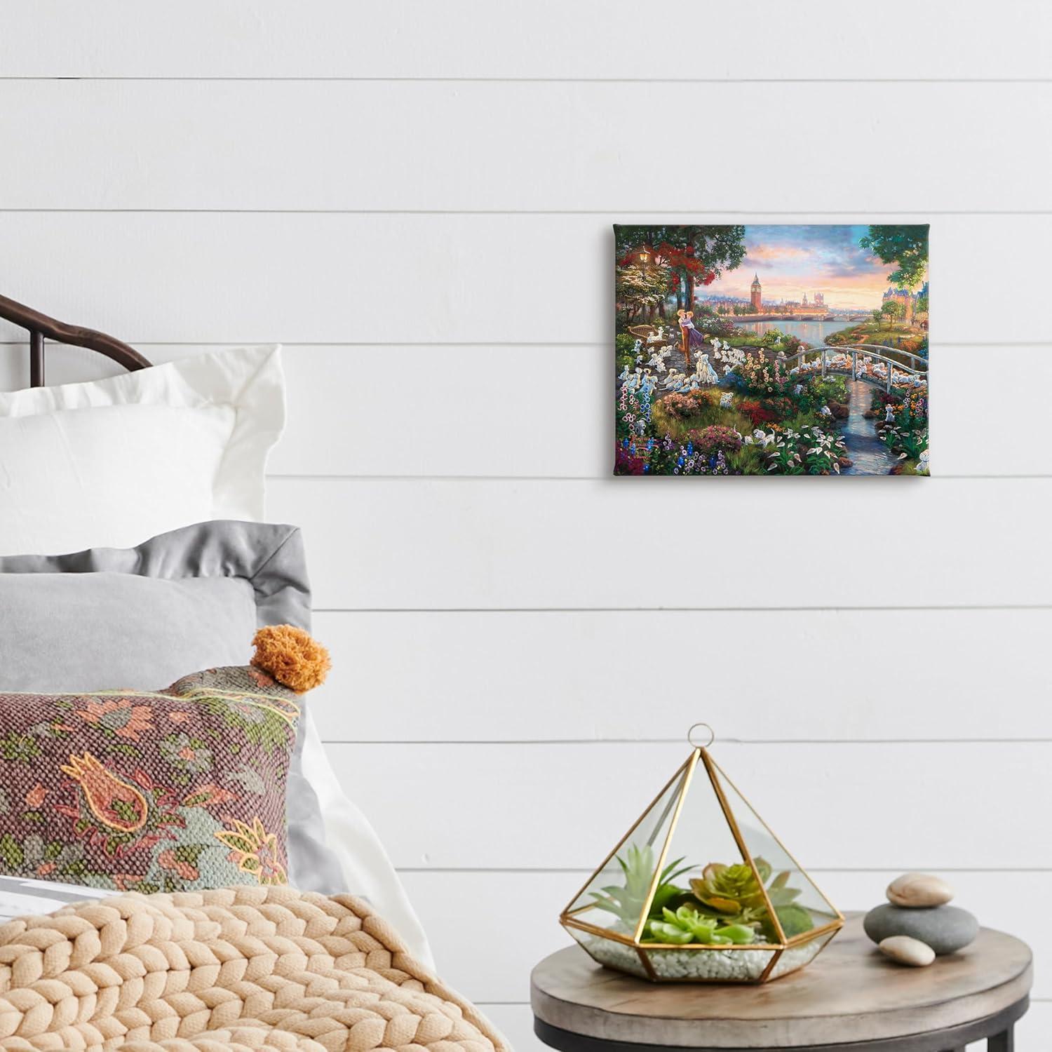 Arte en Lienzo Enmarcado Thomas Kinkade 101 Dálmatas 25.4x20.3cm