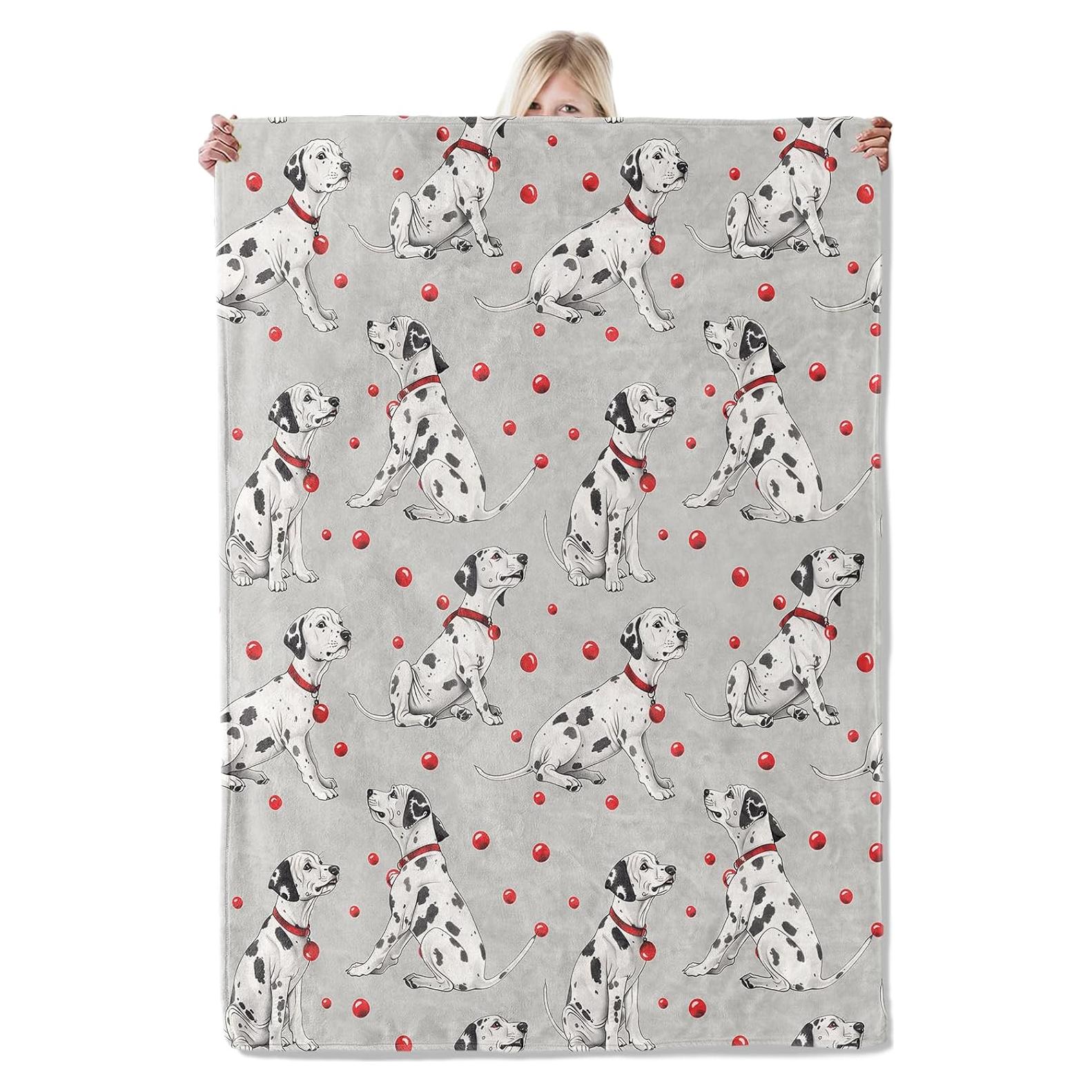 Manta de Franela ICAAV Dálmata 127x152 cm Suave y Ligera