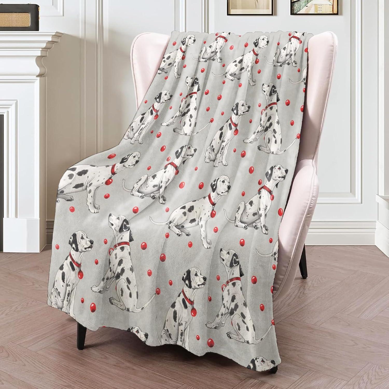 Manta de Franela ICAAV Dálmata 127x152 cm Suave y Ligera