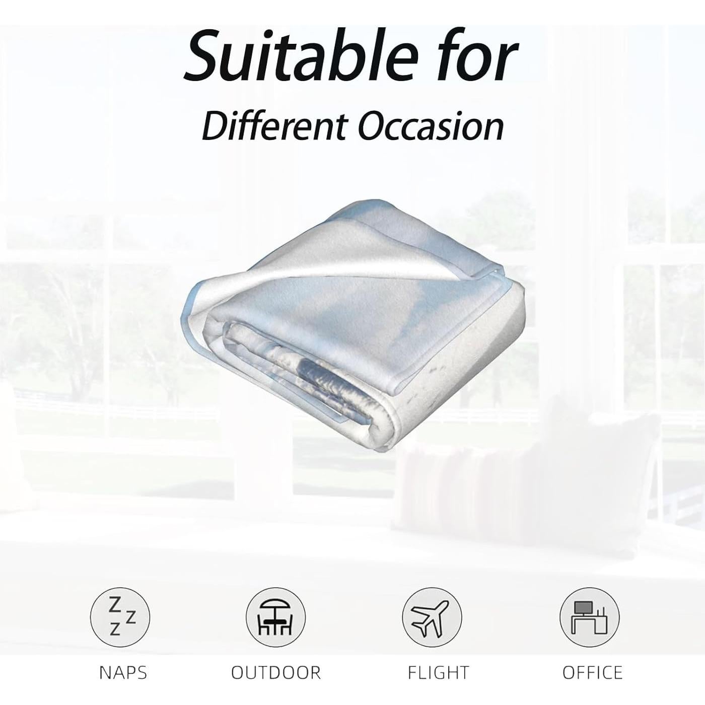 Manta de Franela ICAAV Dálmata 127x152 cm Suave y Ligera