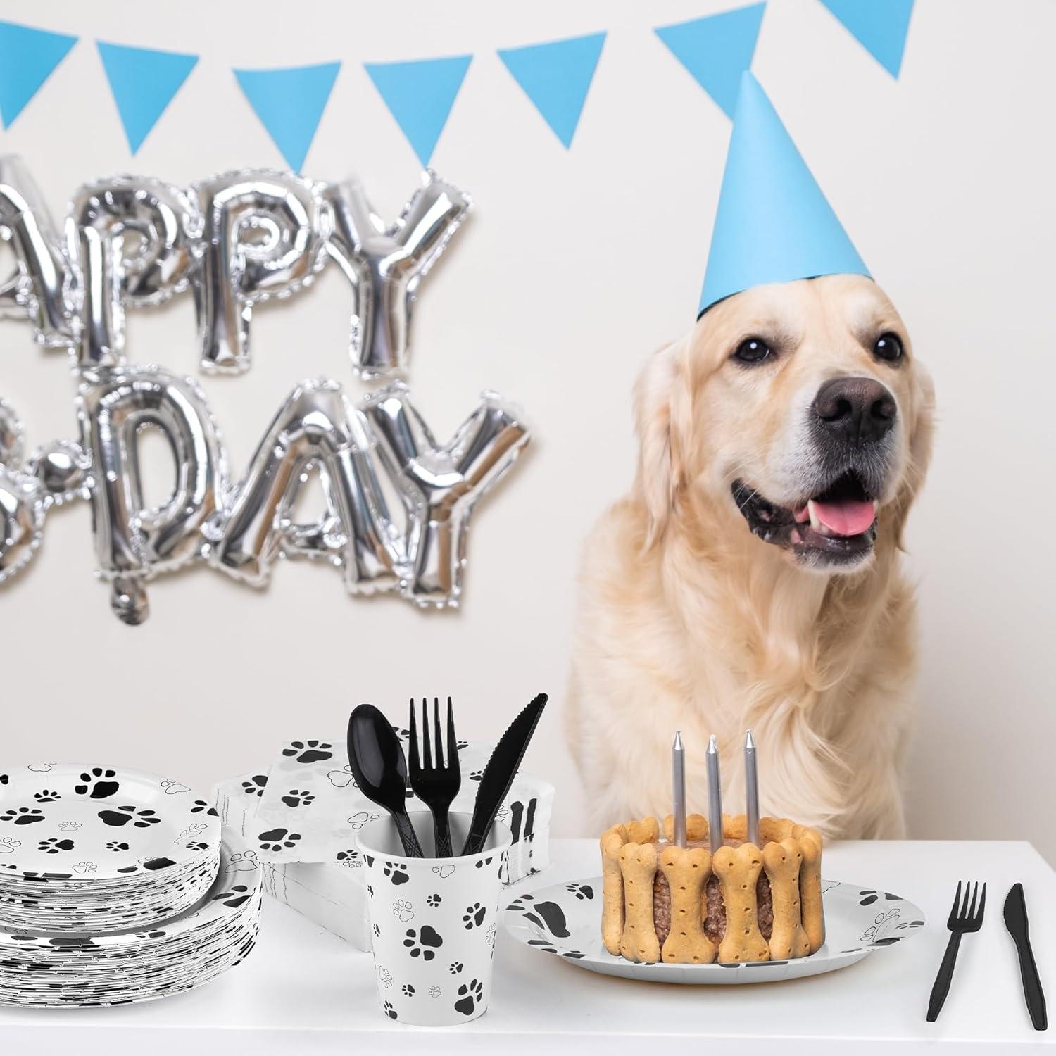 Juego de Vajilla Desechable Kochorie 400 Piezas Tema Cachorro