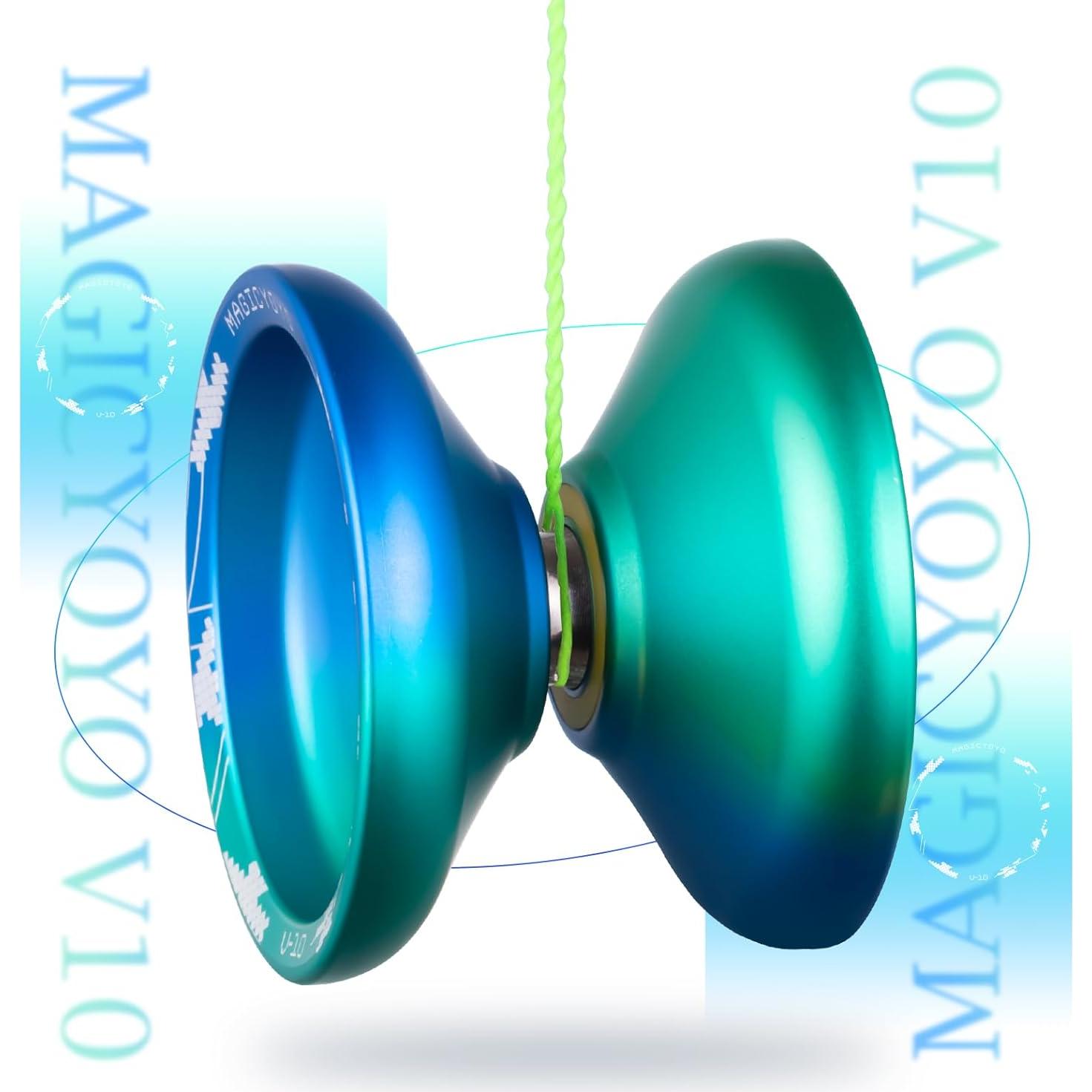 Yoyo Profesional MAGICYOYO V10 Doble Propósito Azul Verde