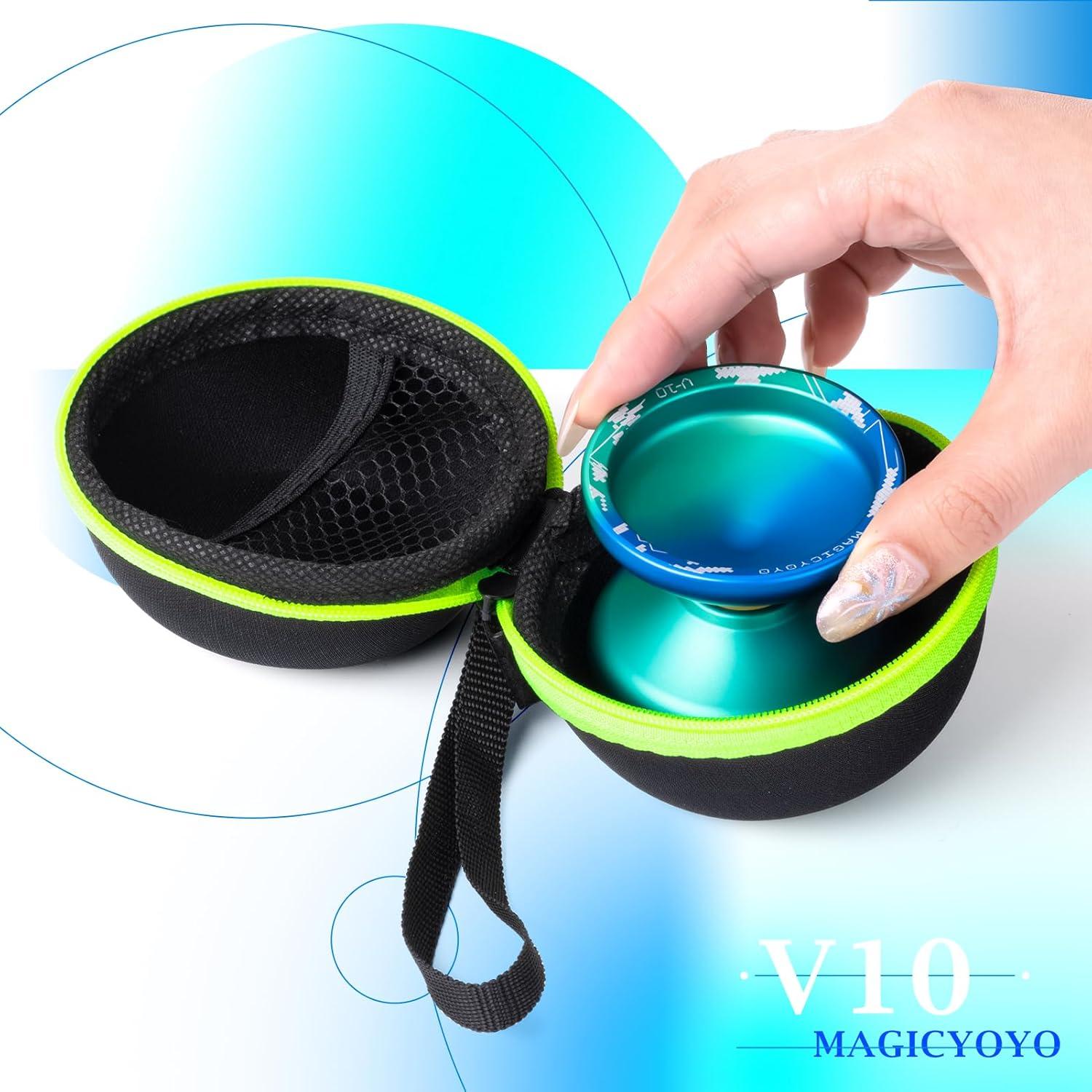 Yoyo Profesional MAGICYOYO V10 Doble Propósito Azul Verde
