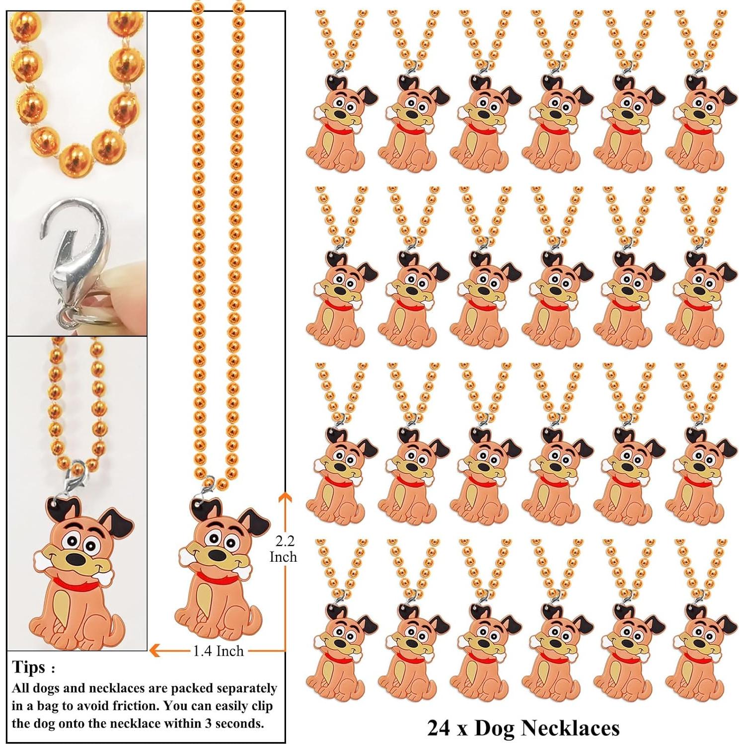 Paquete de 24 Collares de Perro KeeStar para Fiestas Temáticas