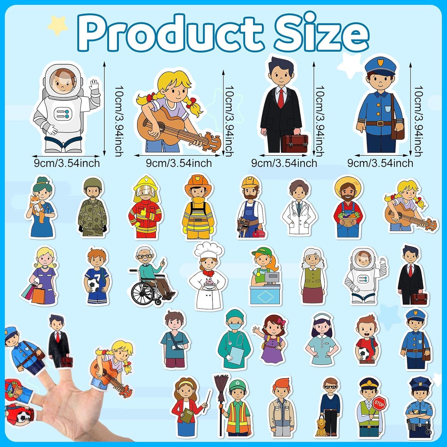 Juego de 28 Marionetas de Dedos Simgoing - Fieltro Suave Multicolor