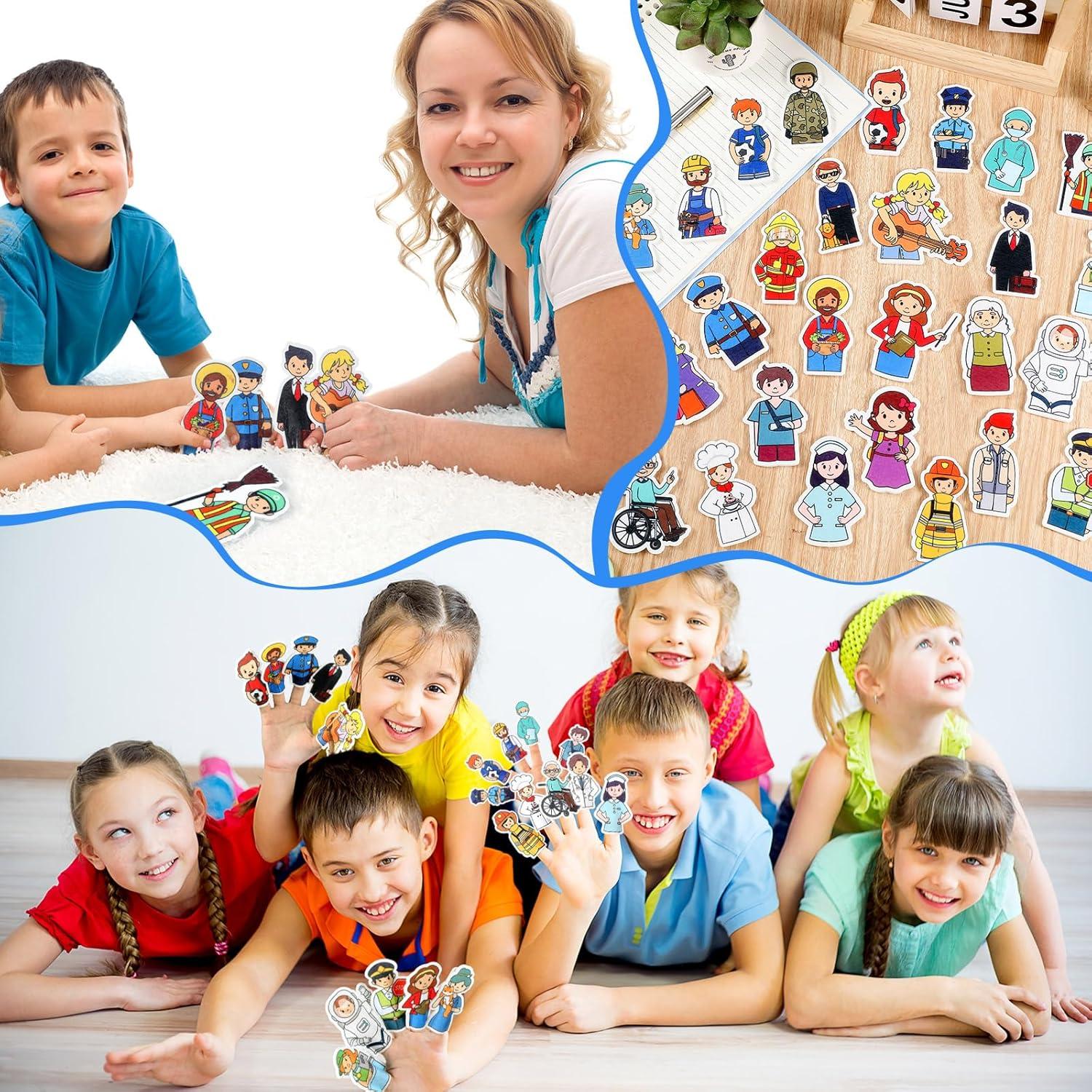 Juego de 28 Marionetas de Dedos Simgoing - Fieltro Suave Multicolor