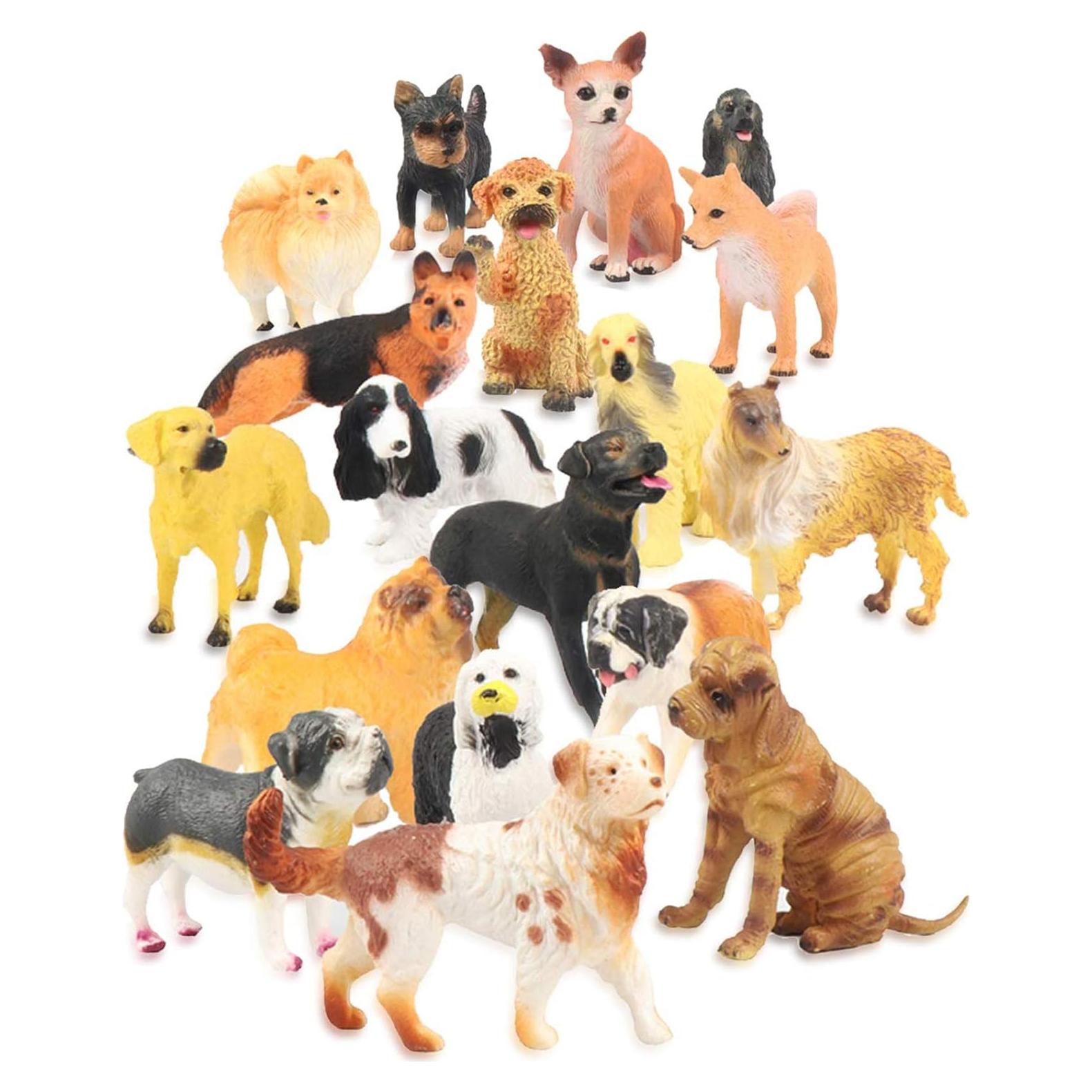 Juego de Figuras de Perros Liberty Imports 18 Piezas 10.16 cm