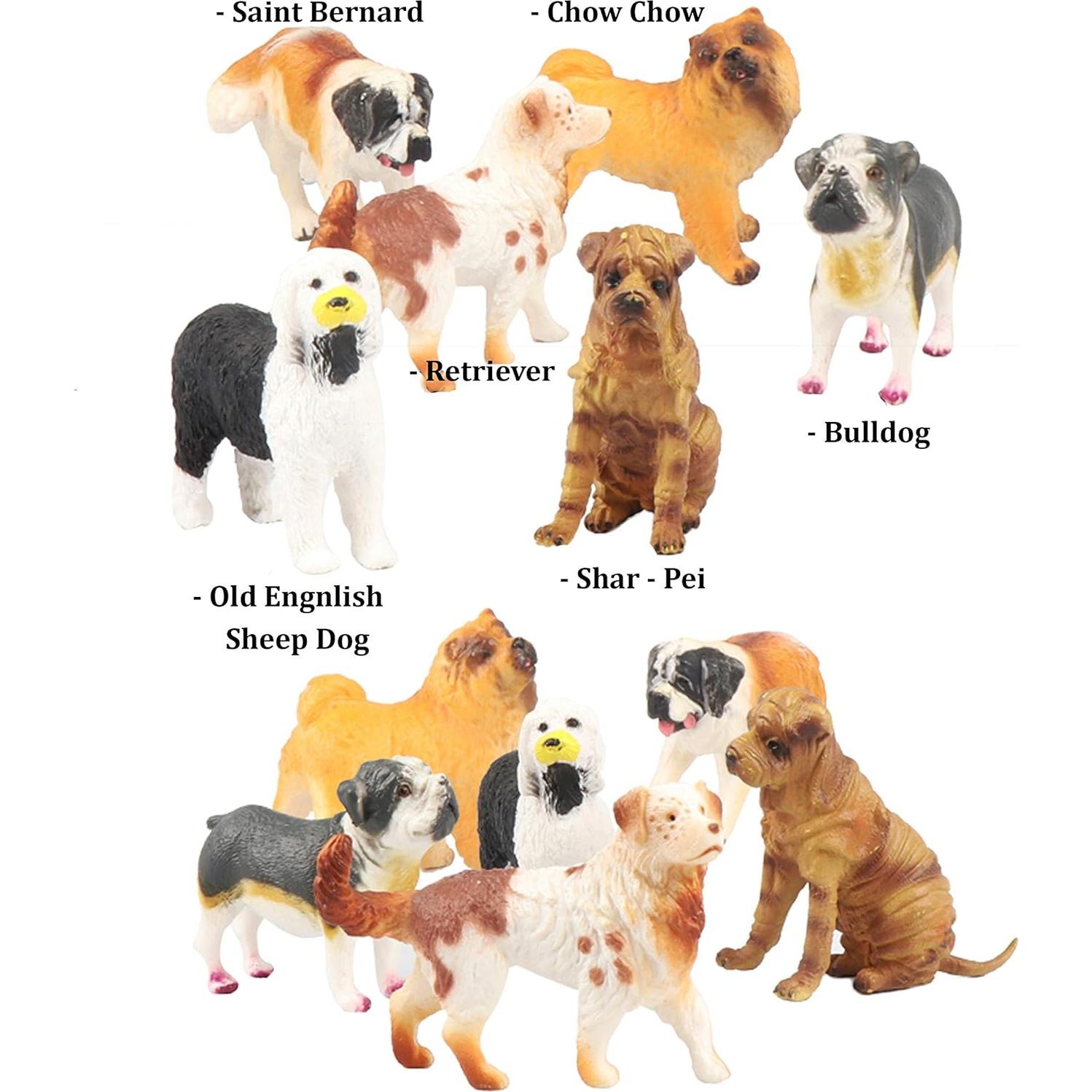Juego de Figuras de Perros Liberty Imports 18 Piezas 10.16 cm