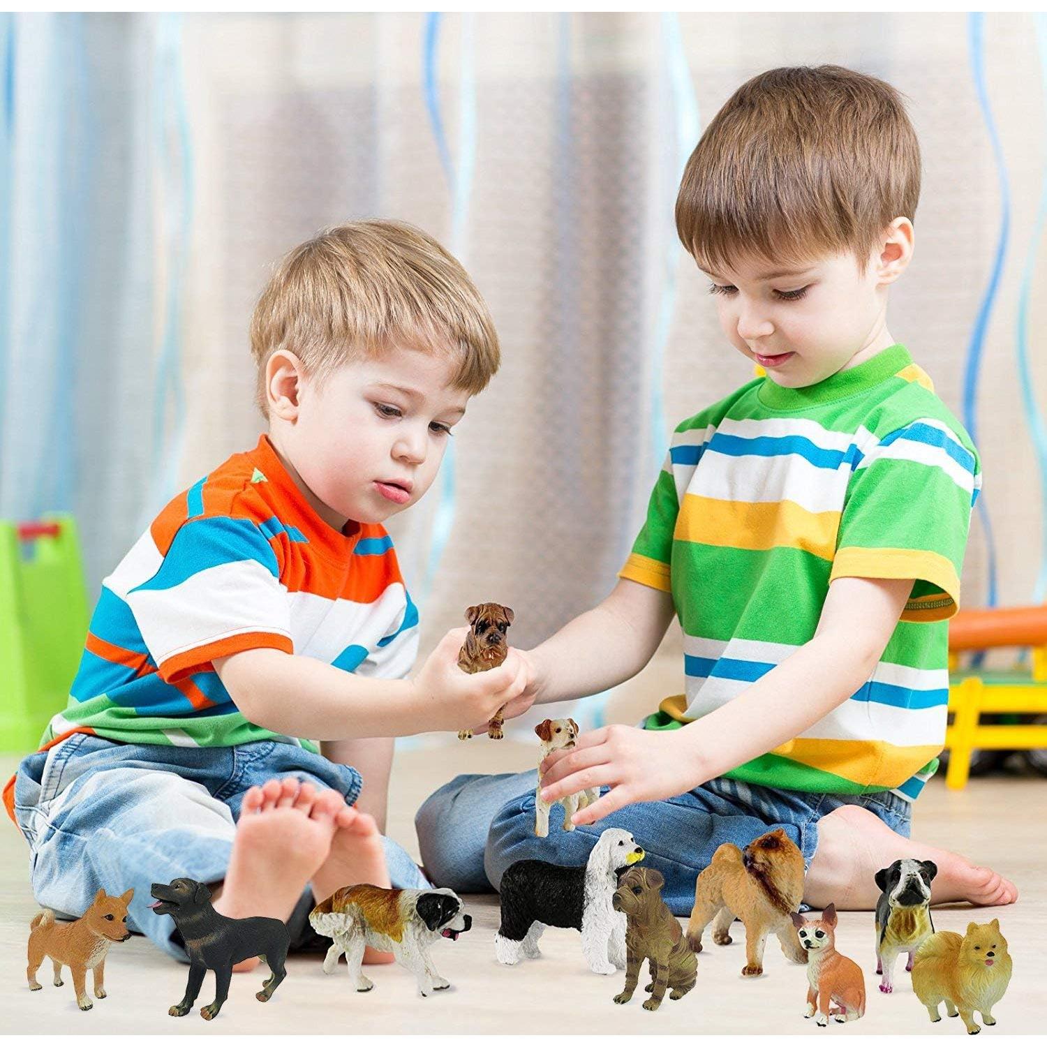 Juego de Figuras de Perros Liberty Imports 18 Piezas 10.16 cm