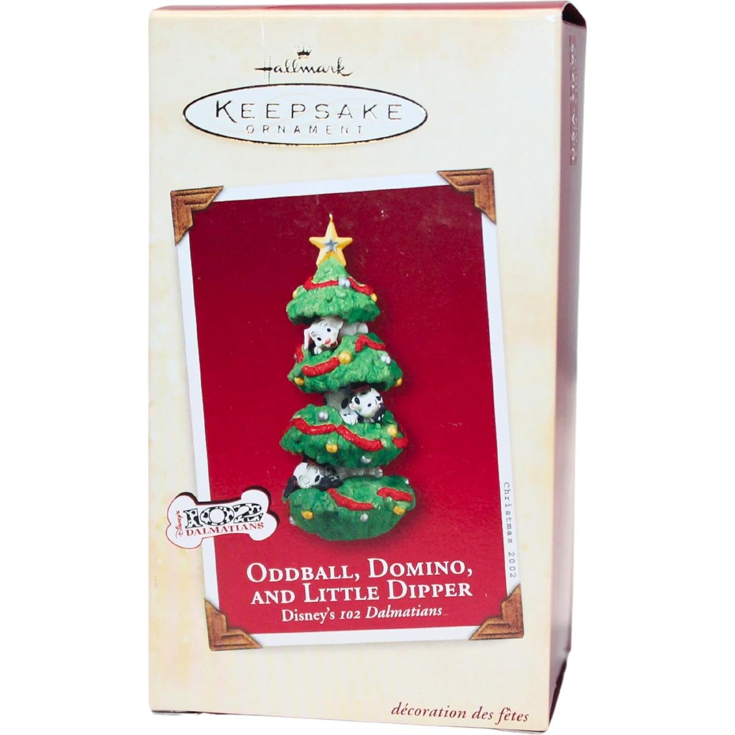 Adorno de Navidad 102 Dálmatas Hallmark Oddball y Domino 2002