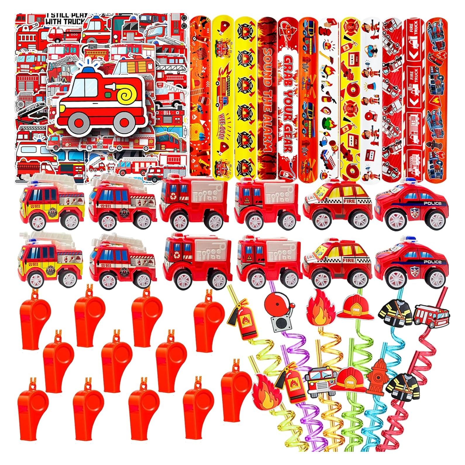 Juego de Fiesta de Cumpleaños Bomberos 110 Pcs CHSLtmxq