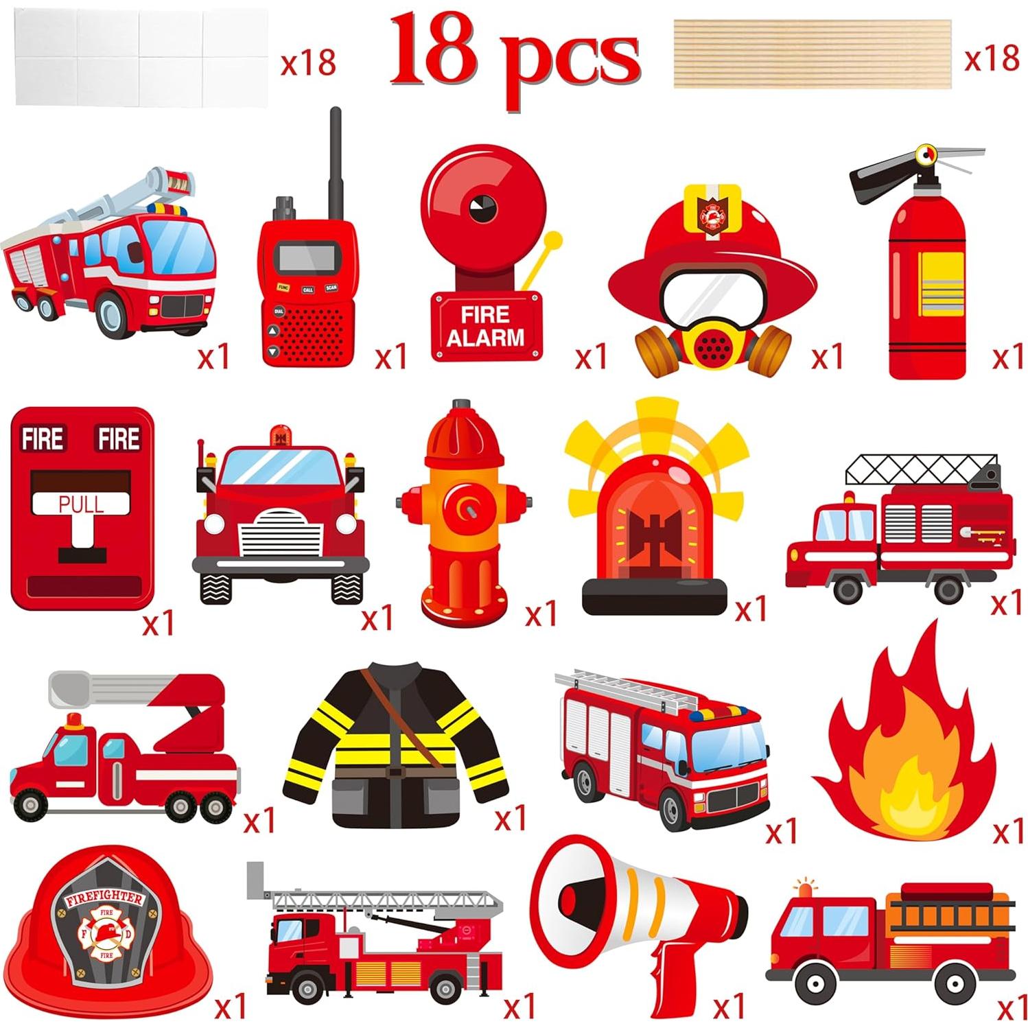 18 Palitos de Centro de Mesa Bombero C L Cooper Life